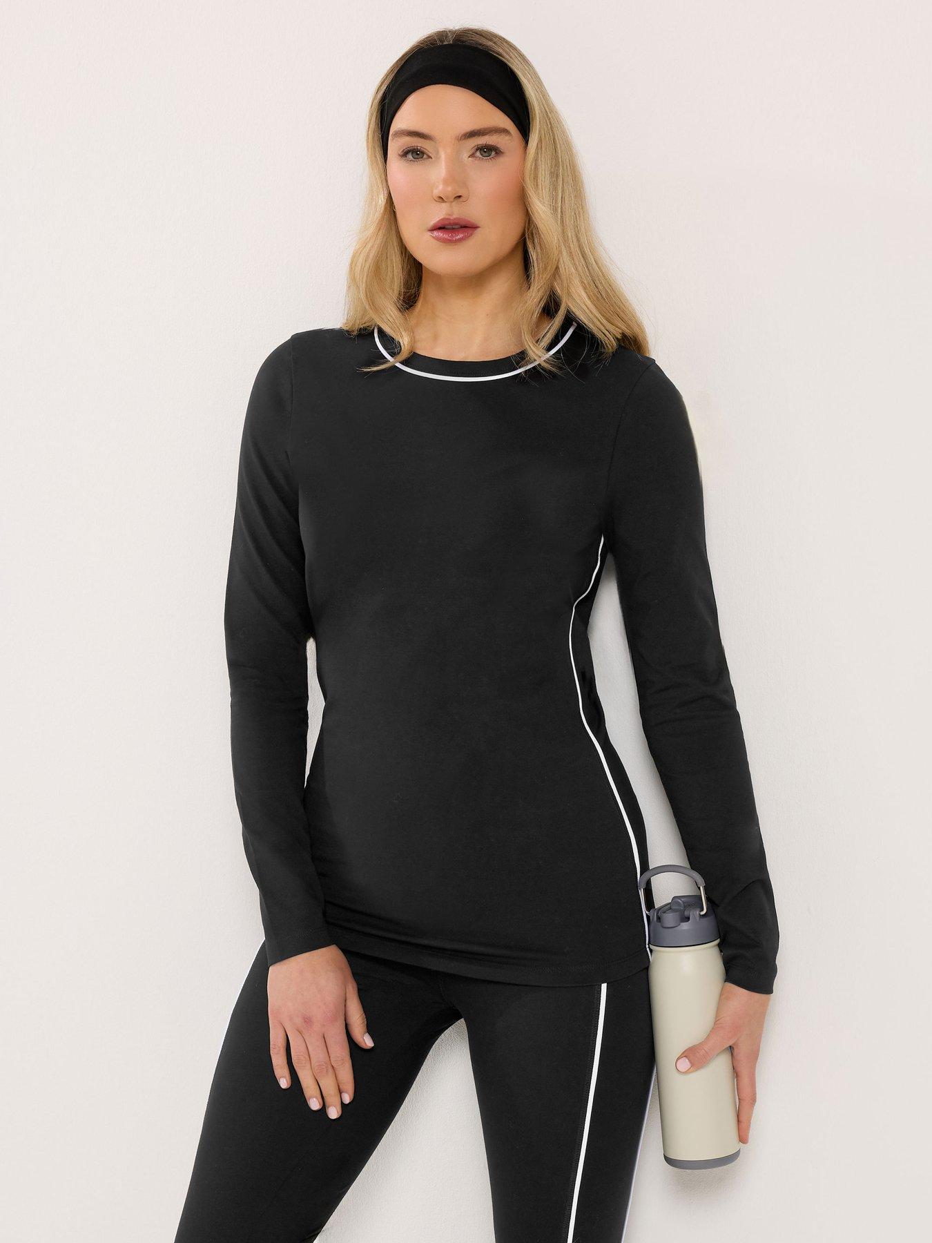  image of long-tall-sally-tall-active-piped-long-sleeve-top