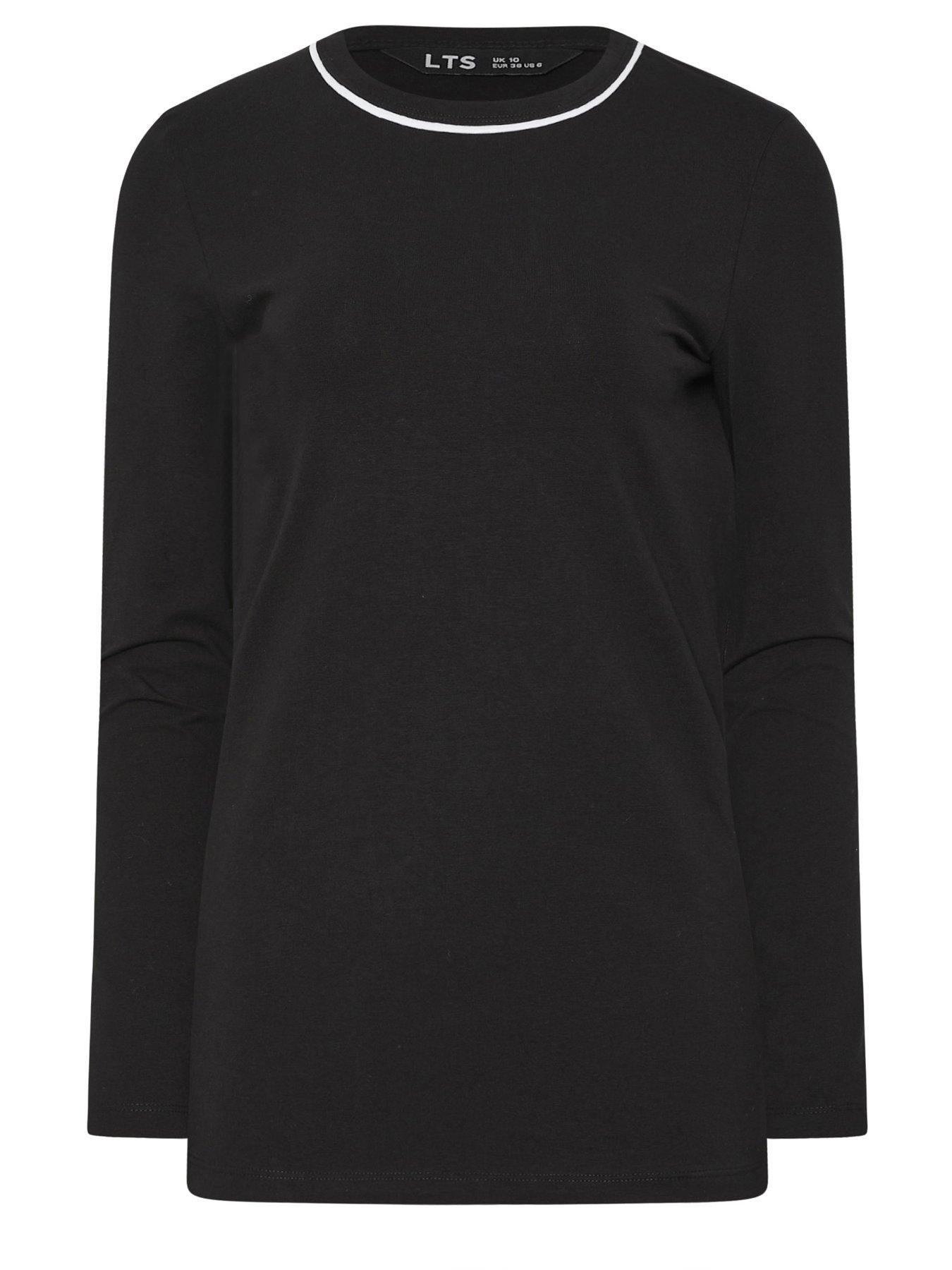  image of long-tall-sally-tall-active-piped-long-sleeve-top