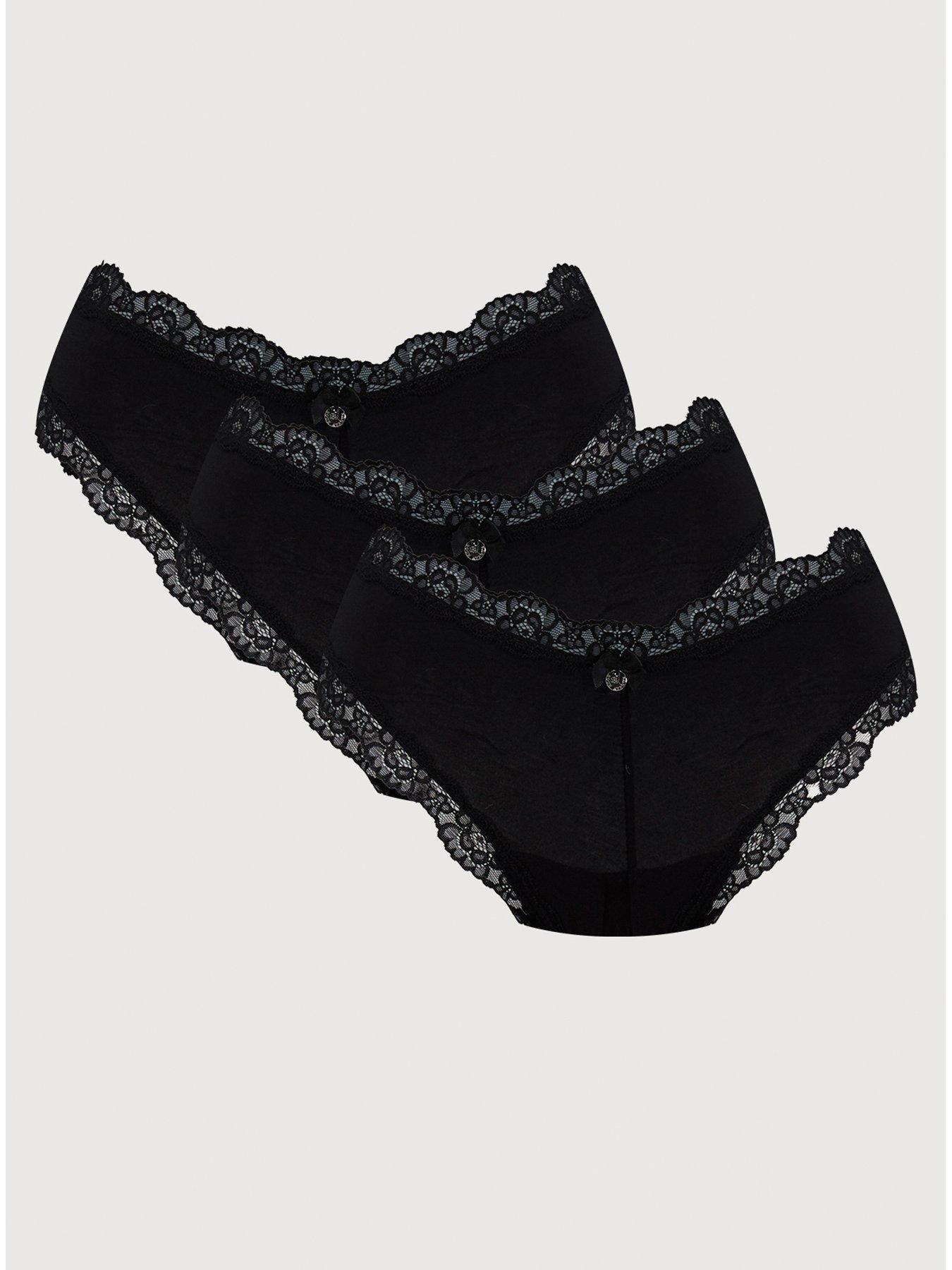 Boux Avenue Tatiana Brazilian Knickers 3 Pack - Black