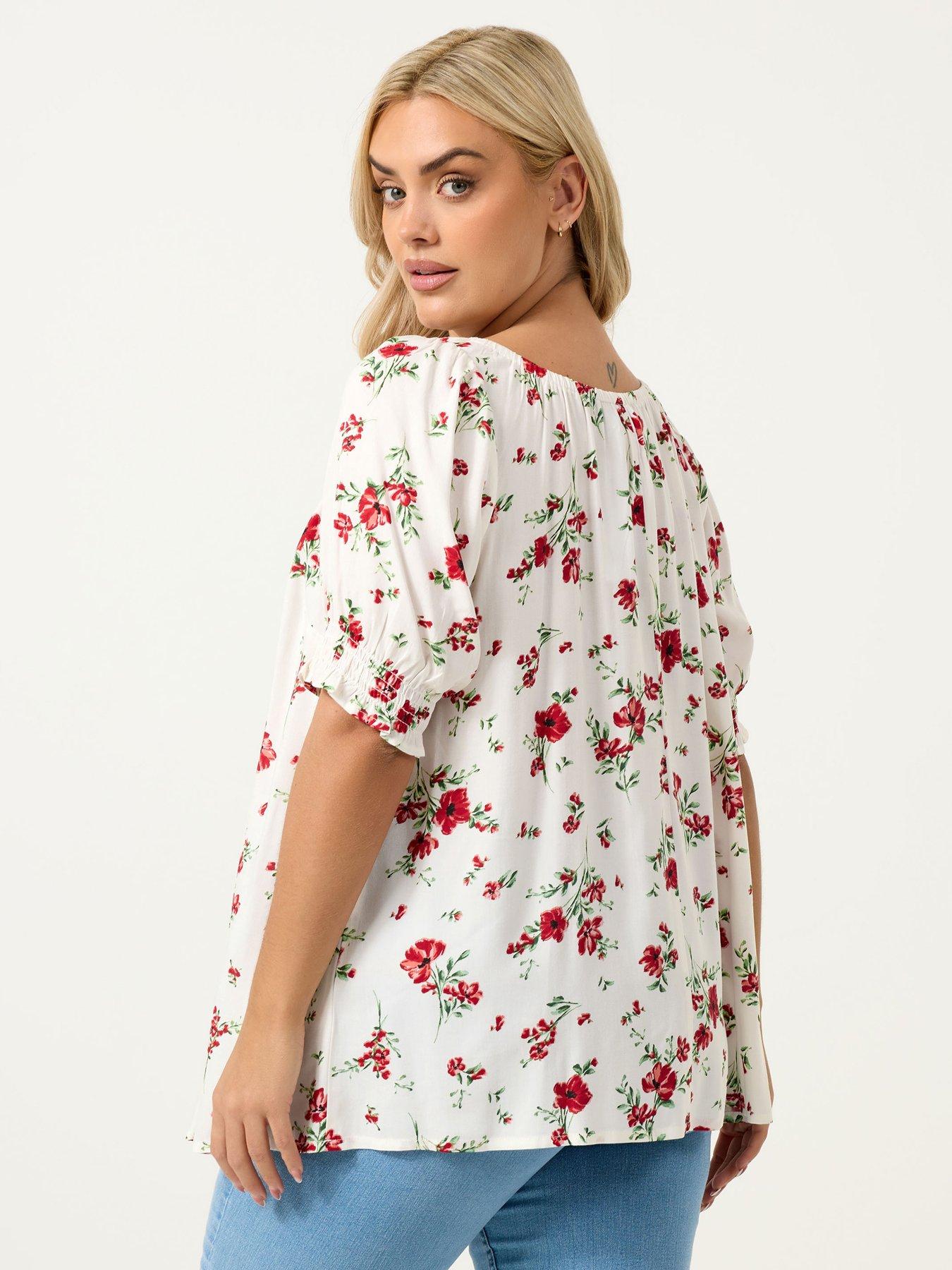 Image 2 of 5 of Yours Curve Floral Gypsy Top