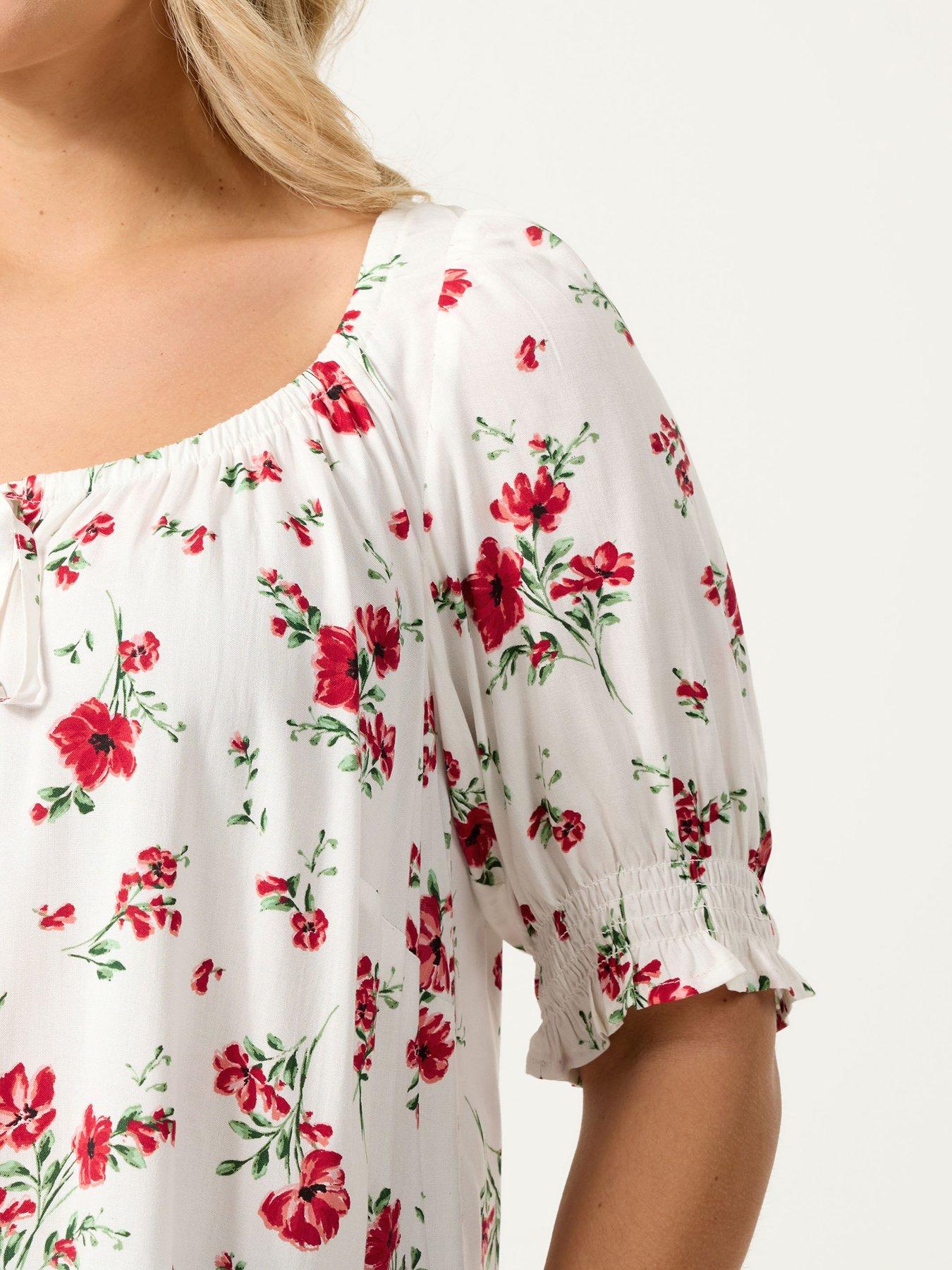 Image 4 of 5 of Yours Curve Floral Gypsy Top