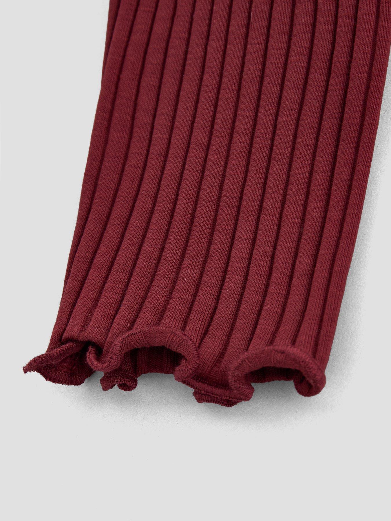 Image 5 of 5 of The Very Collection Girls Peplum Rib Top And Legging Basic Set (9 months - 7 years) - Red