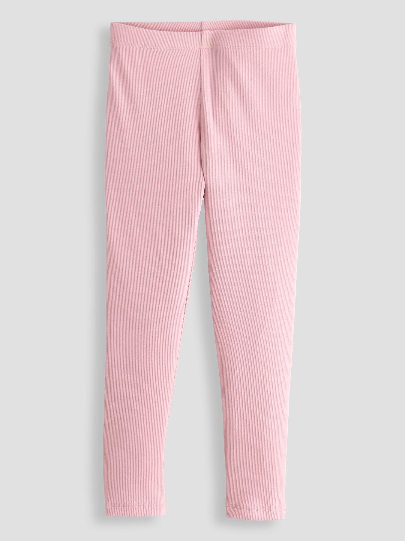 The Very Collection Girls Ribbed Basic Single Legging - Light Pink