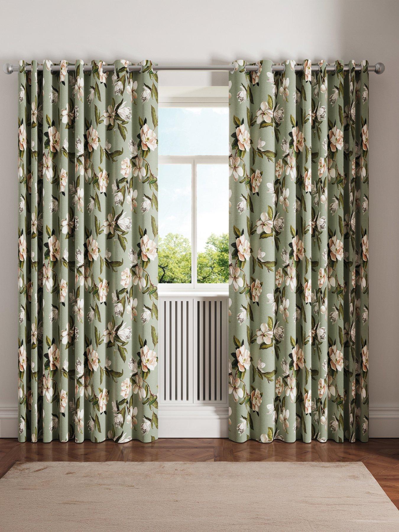 Image 1 of 4 of Ted Baker Opal Floral Lined Blackout Curtains