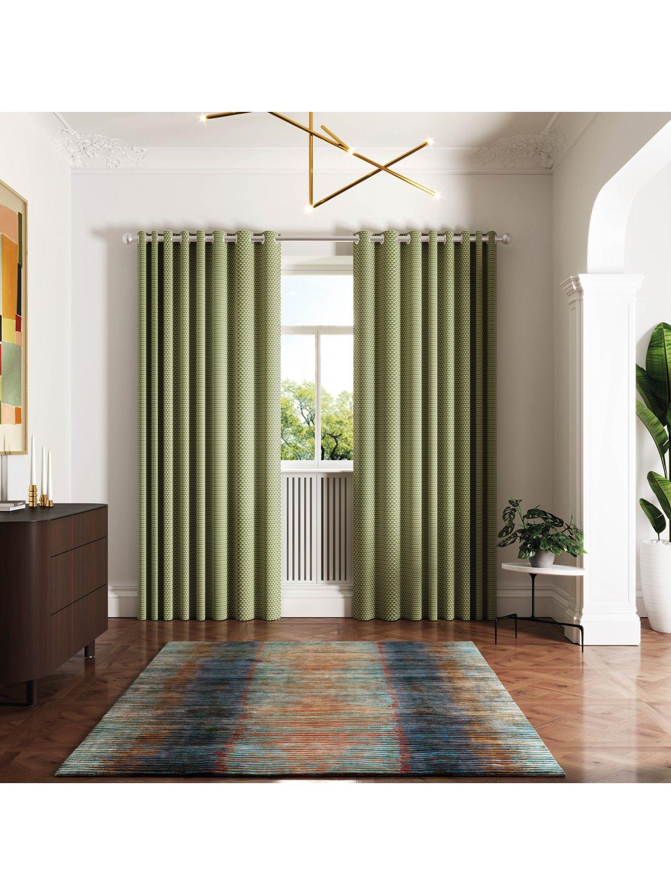Image 4 of 4 of Ted Baker Palm Geo Lined Curtains