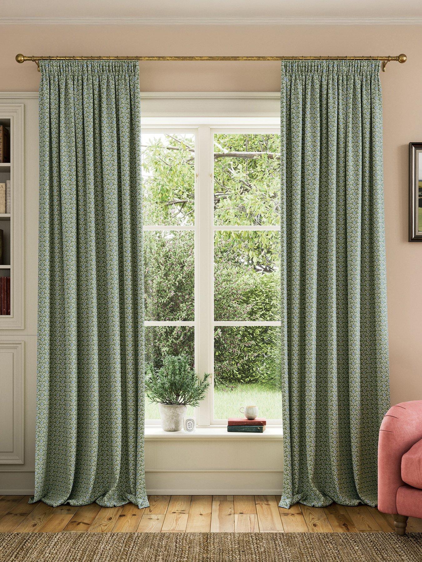 Image 1 of 5 of Joules Floral Foulard Lined Curtains