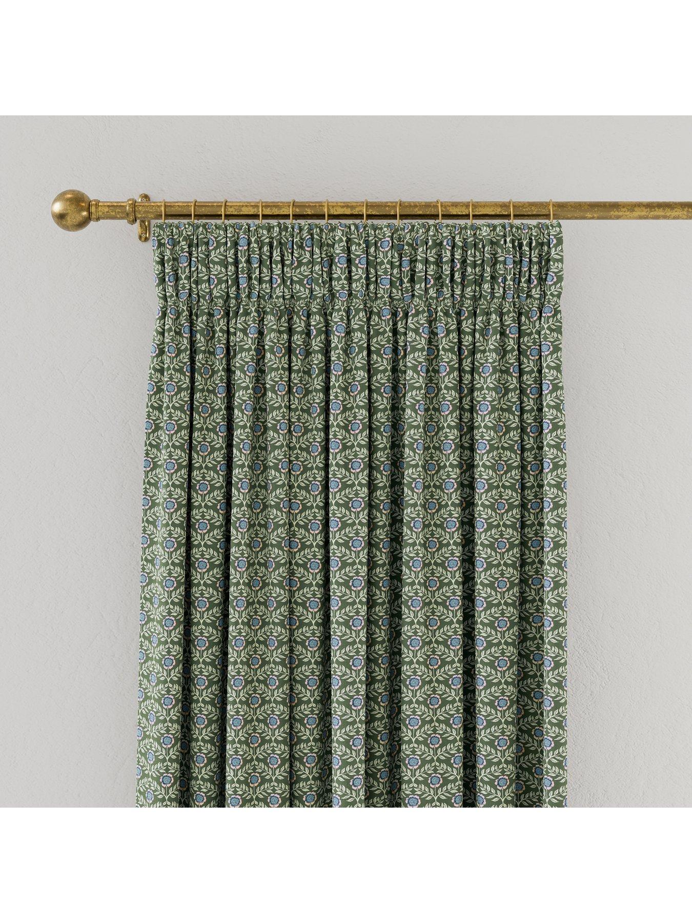 Image 2 of 5 of Joules Floral Foulard Lined Curtains