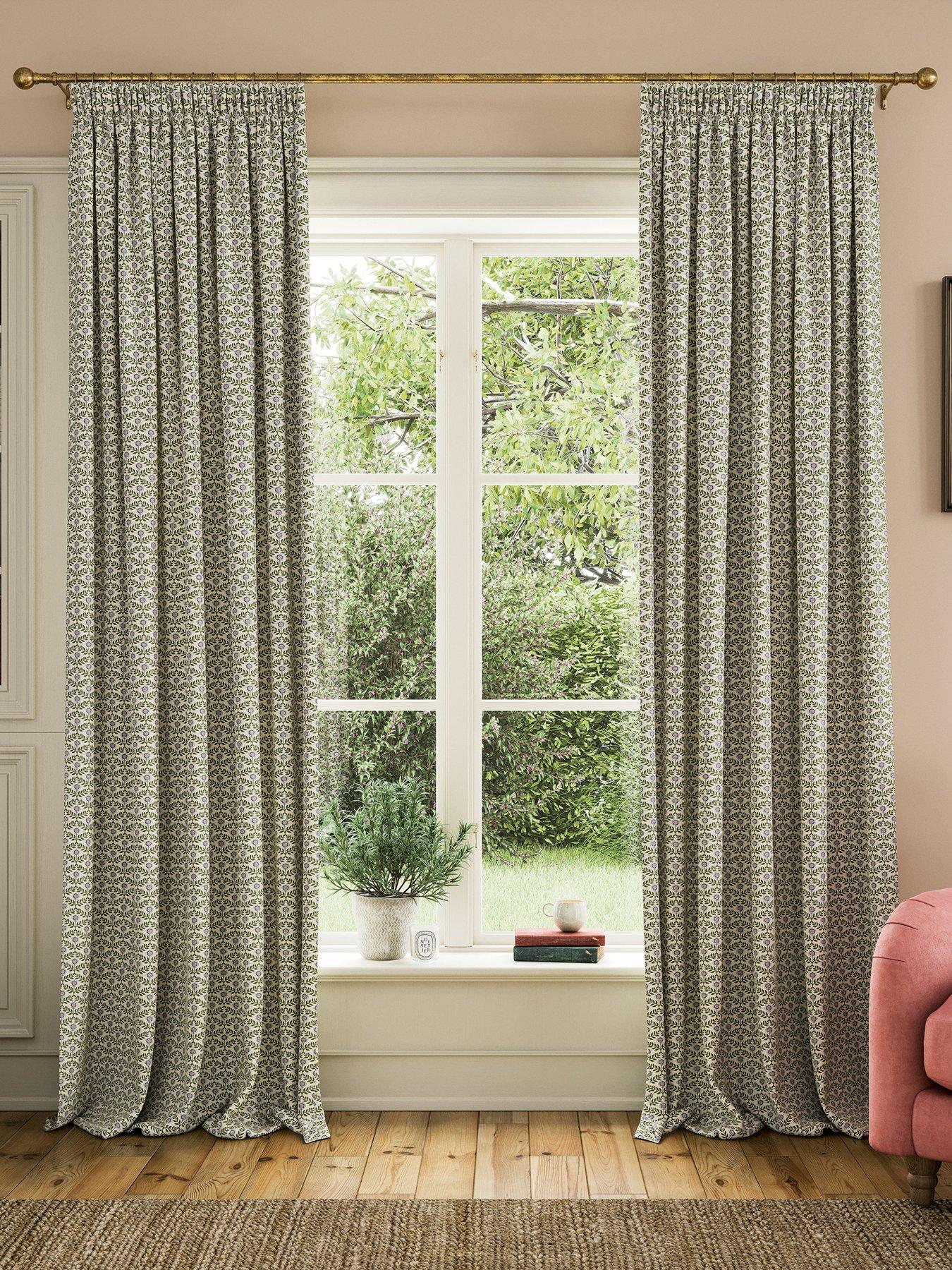 Joules Floral Foulard Lined Curtains