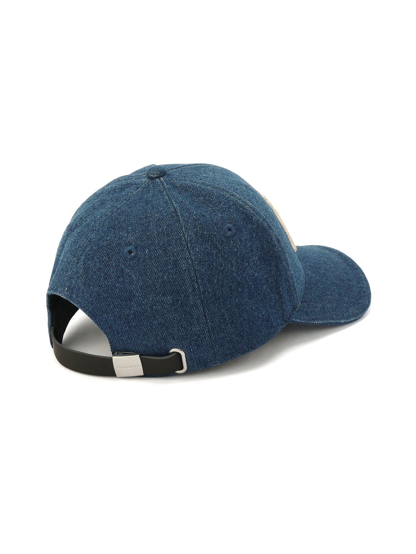  image of allsaints-denim-baseball-cap-blue
