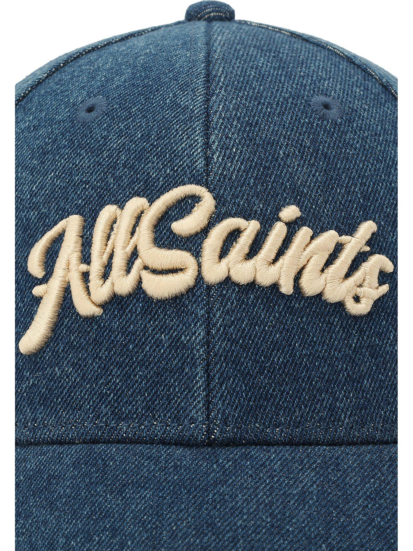  image of allsaints-denim-baseball-cap-blue