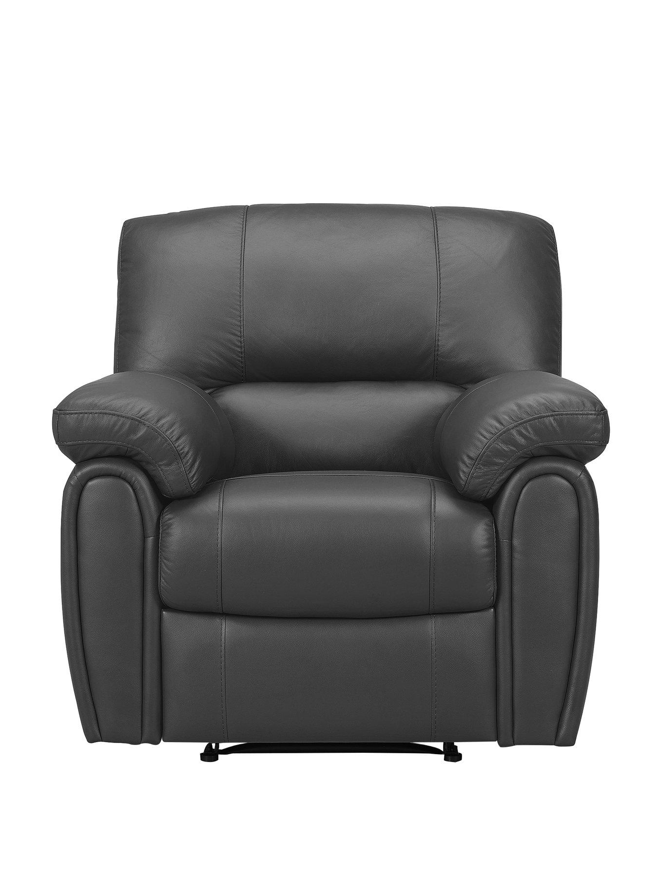 Image 3 of 6 of The Very Collection Leighton Leather/Faux Leather 3 Seater Manual Recliner and Armchair Set (Buy &amp; SAVE!) - FSC&reg; Certified