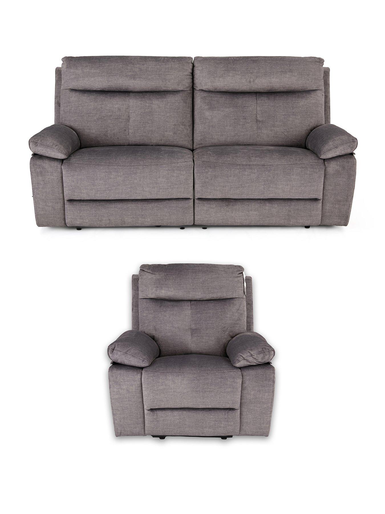 Image 2 of 7 of The Very Collection Ivana Fabric Recliner 3 Seater + Chair