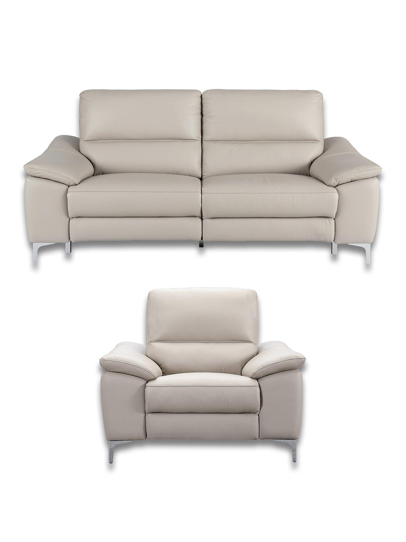 stillFront image of the-very-collection-pavilion-leather-3-seater-chair