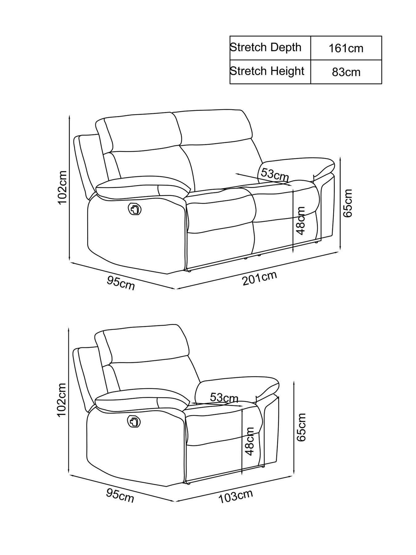 Image 5 of 5 of The Very Collection Edison Leather 3 Seater + Chair