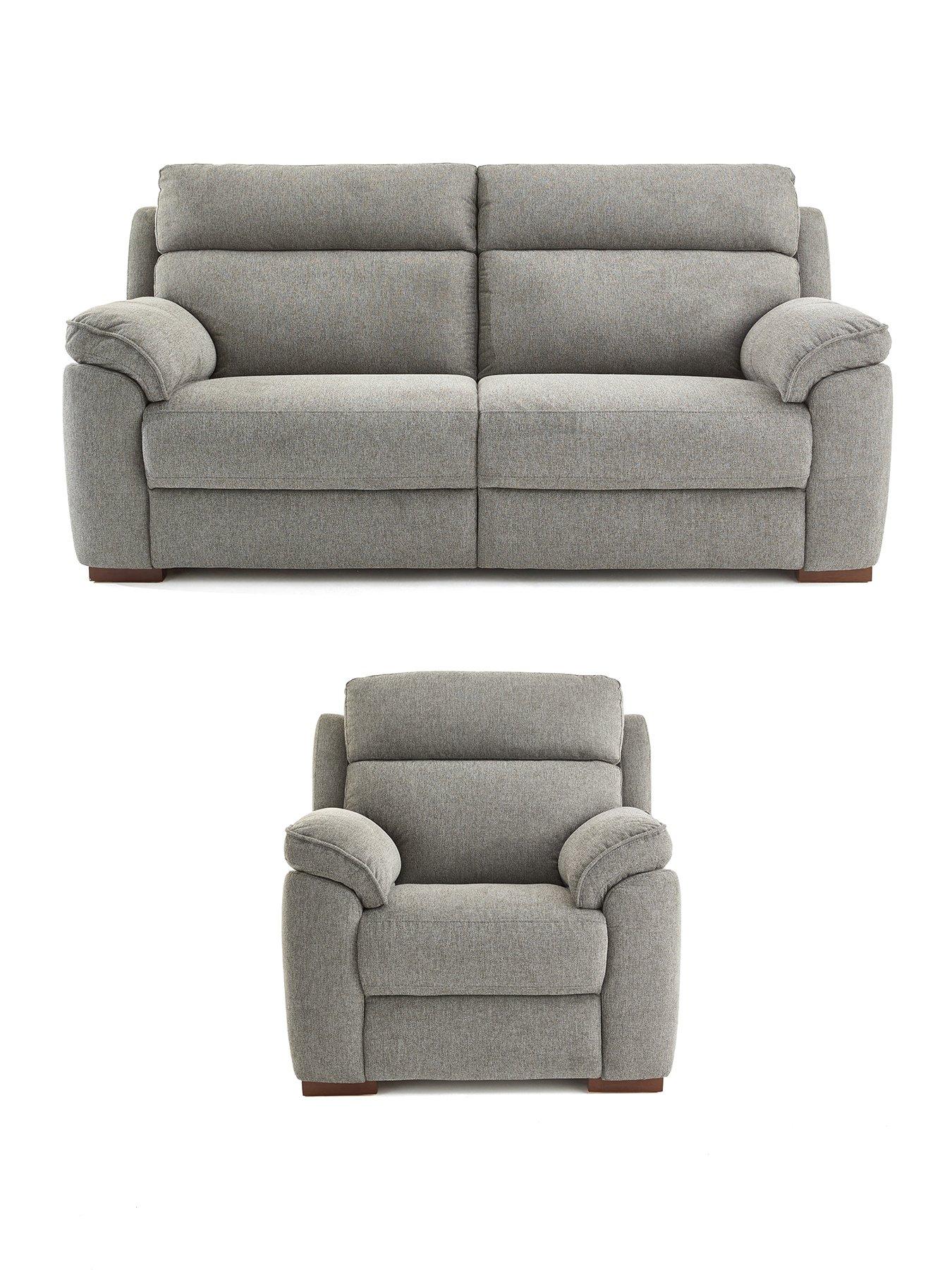 Image 2 of 6 of The Very Collection Sander Fabric 3 Seater + Chair