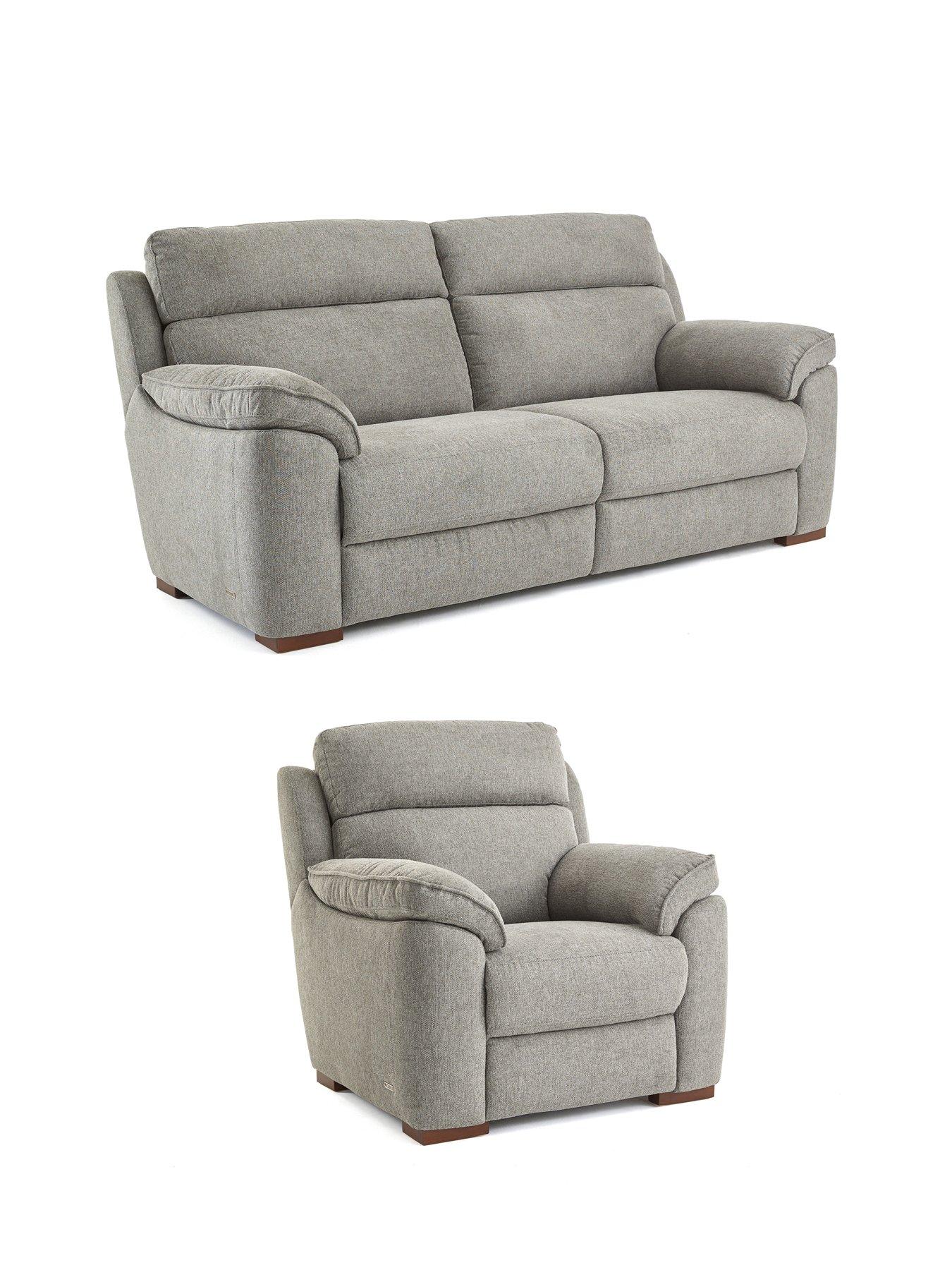 Image 3 of 6 of The Very Collection Sander Fabric 3 Seater + Chair