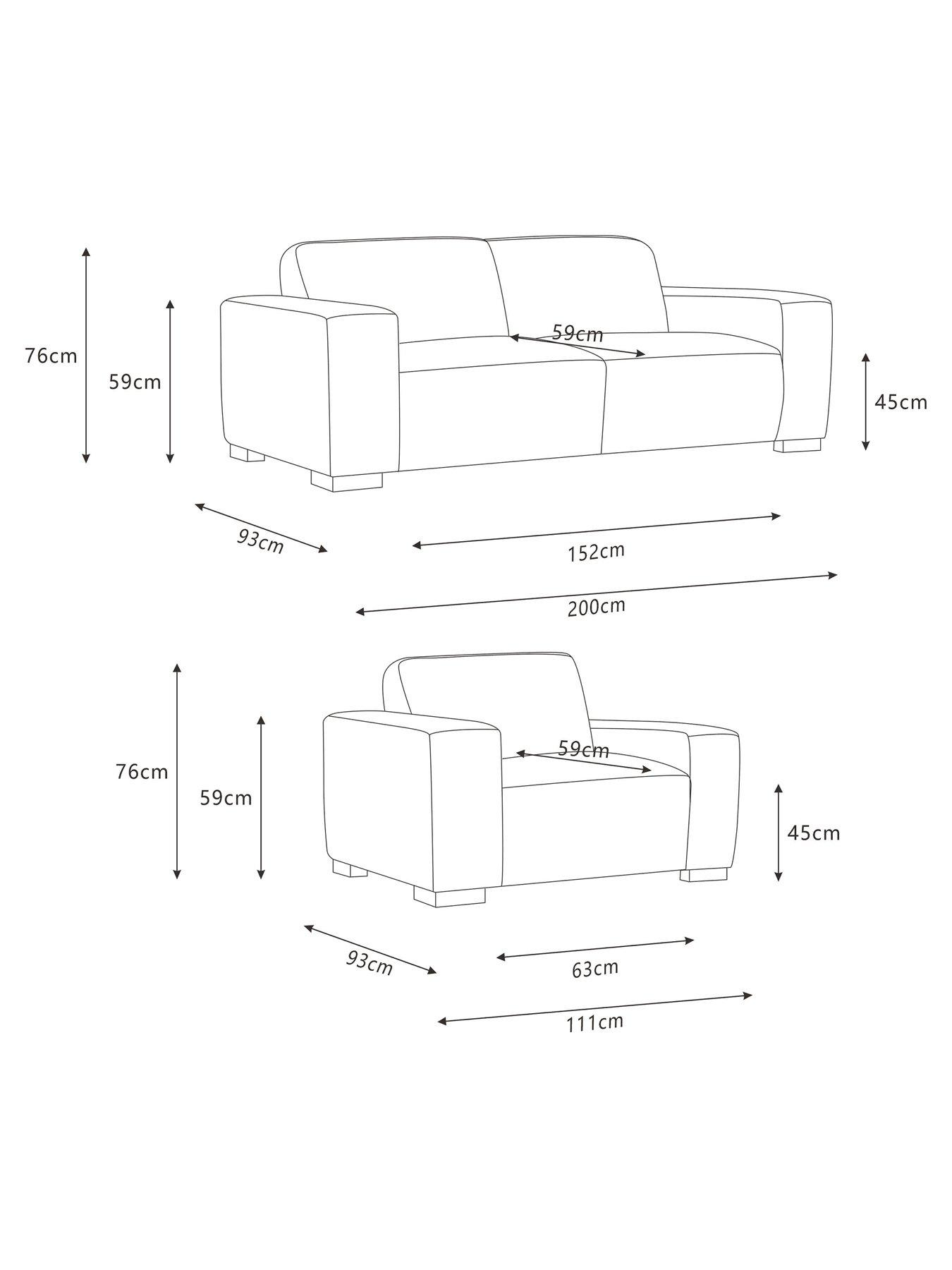 Image 7 of 7 of Michelle Keegan Home Mk Cortes 3 Seater + Chair - FSC&reg; Certified