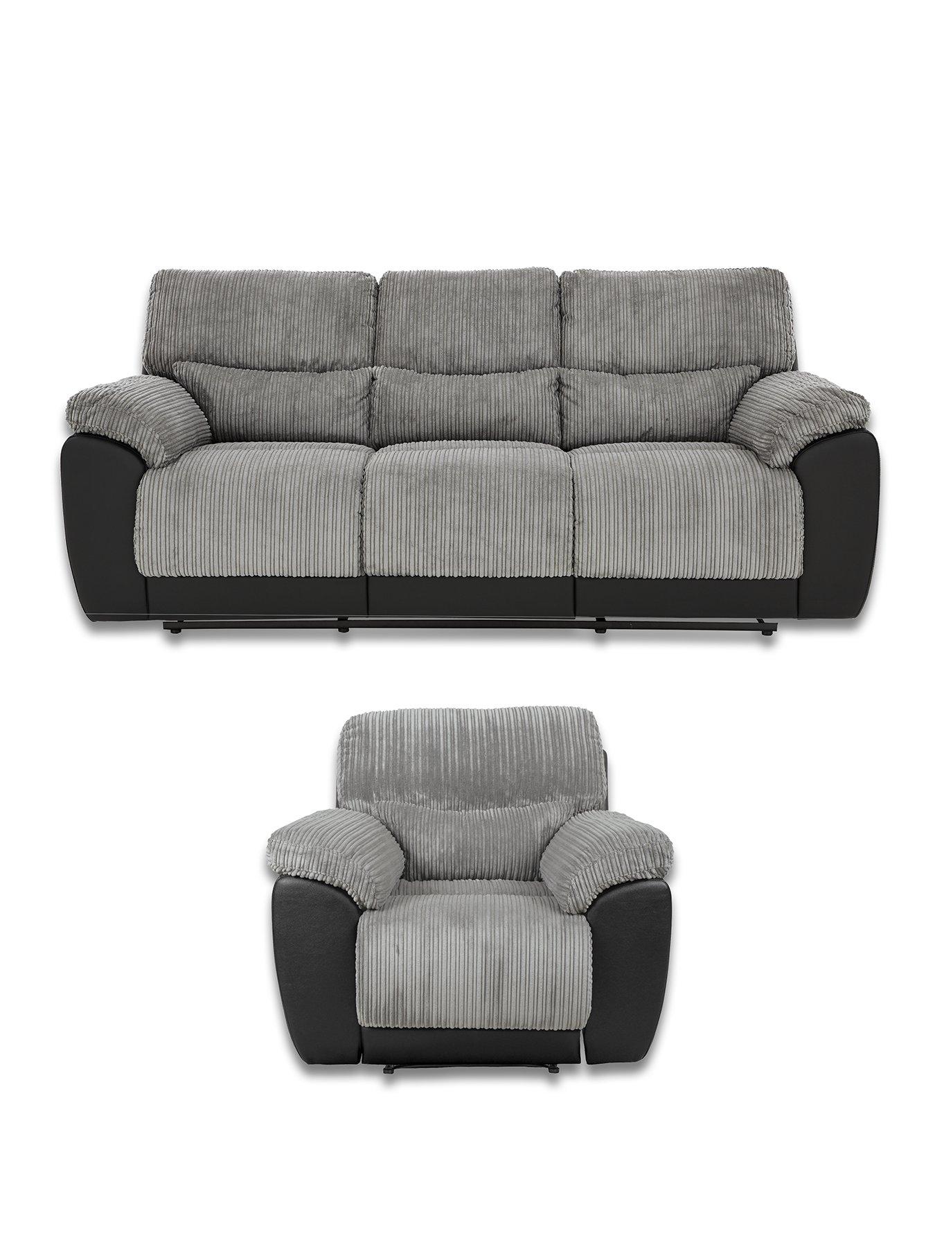  image of the-very-collection-sienna-fabric-3-seater-chair