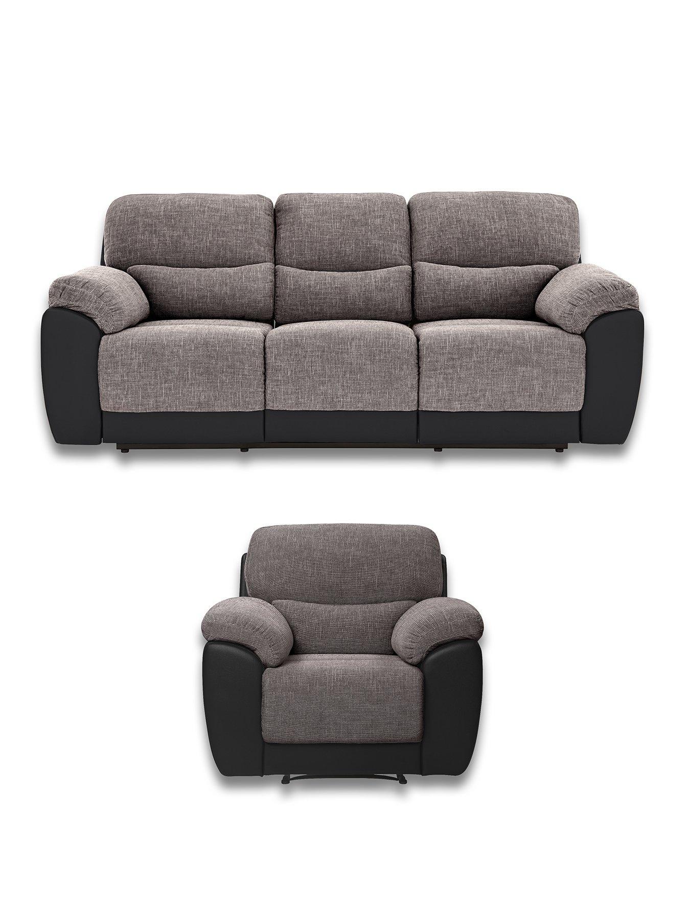 Image 1 of 5 of The Very Collection Santori Fabric 3 Seater + Chair