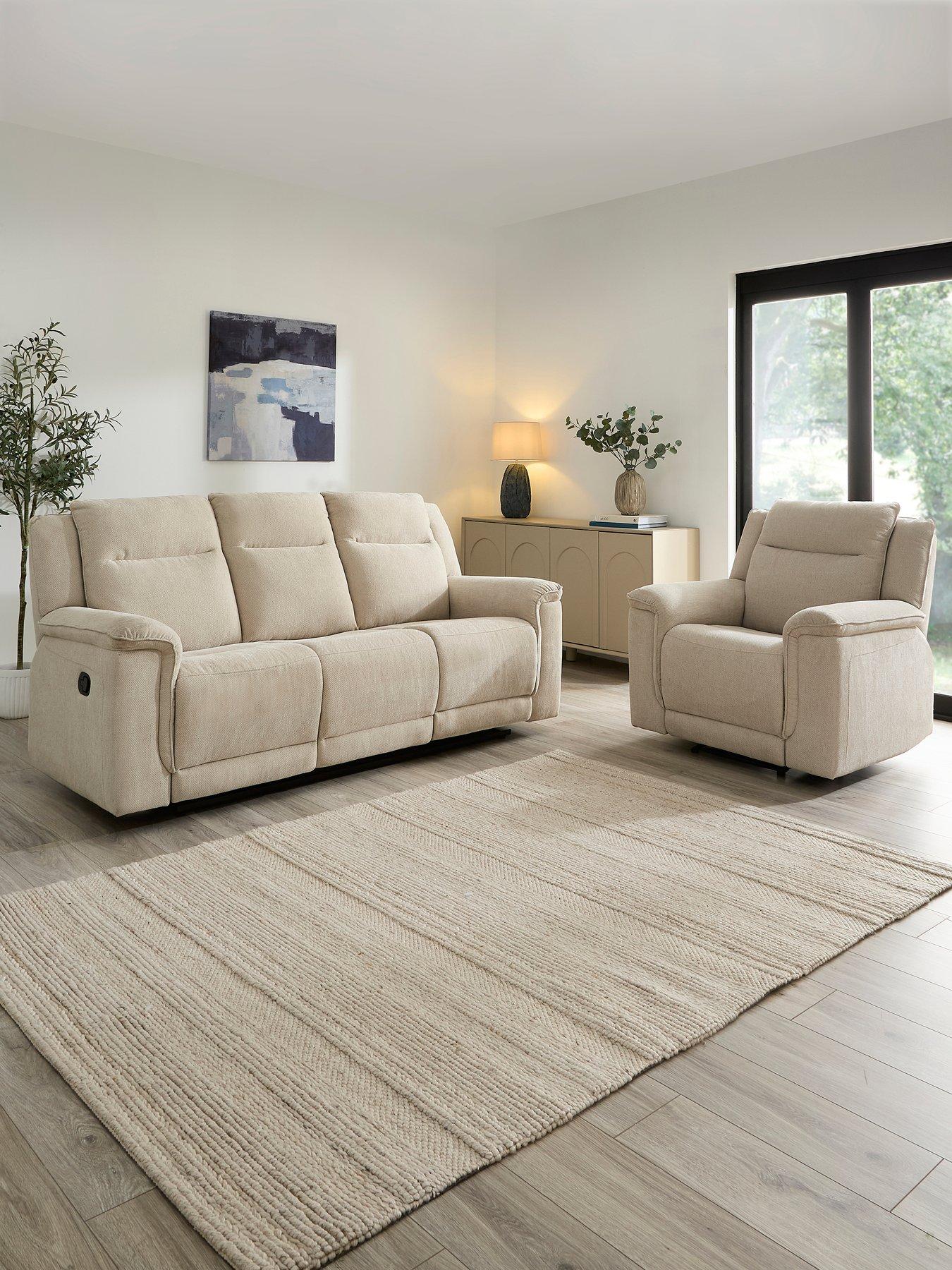 The Very Collection Miro Fabric 3 Seater + Chair
