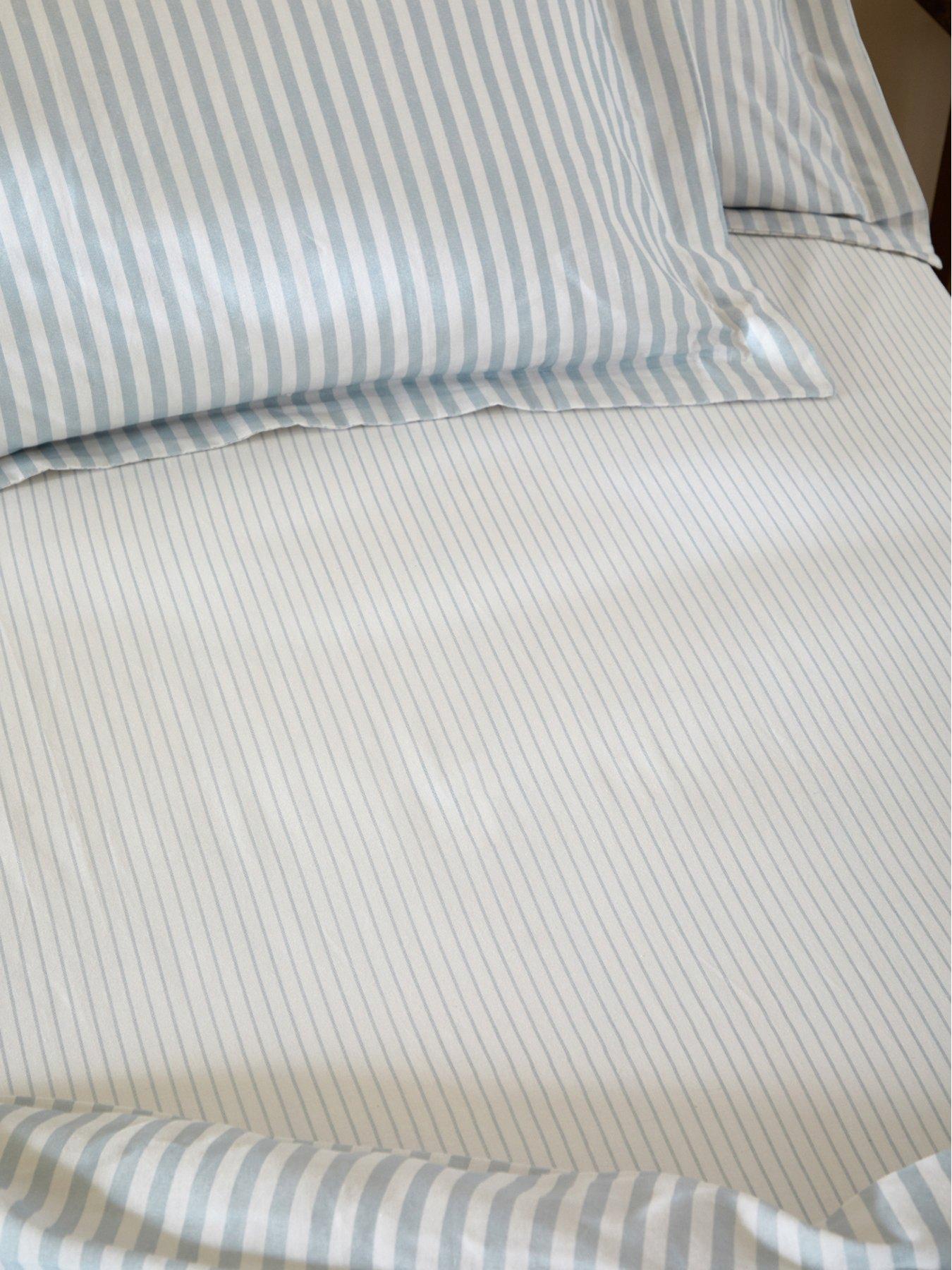 Image 1 of 2 of Yard Hebden 100% Cotton Fitted Sheet or Pillowcases - Mineral Blue