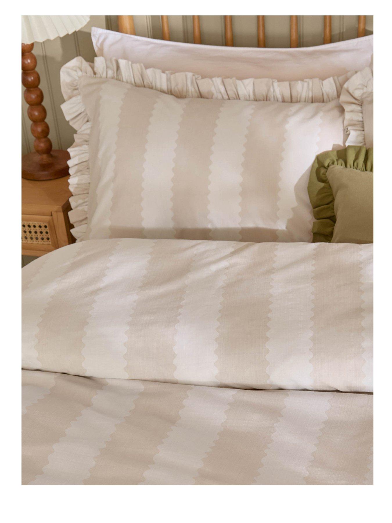 Image 2 of 4 of Wylder Birdie Stripe Duvet Set Natural