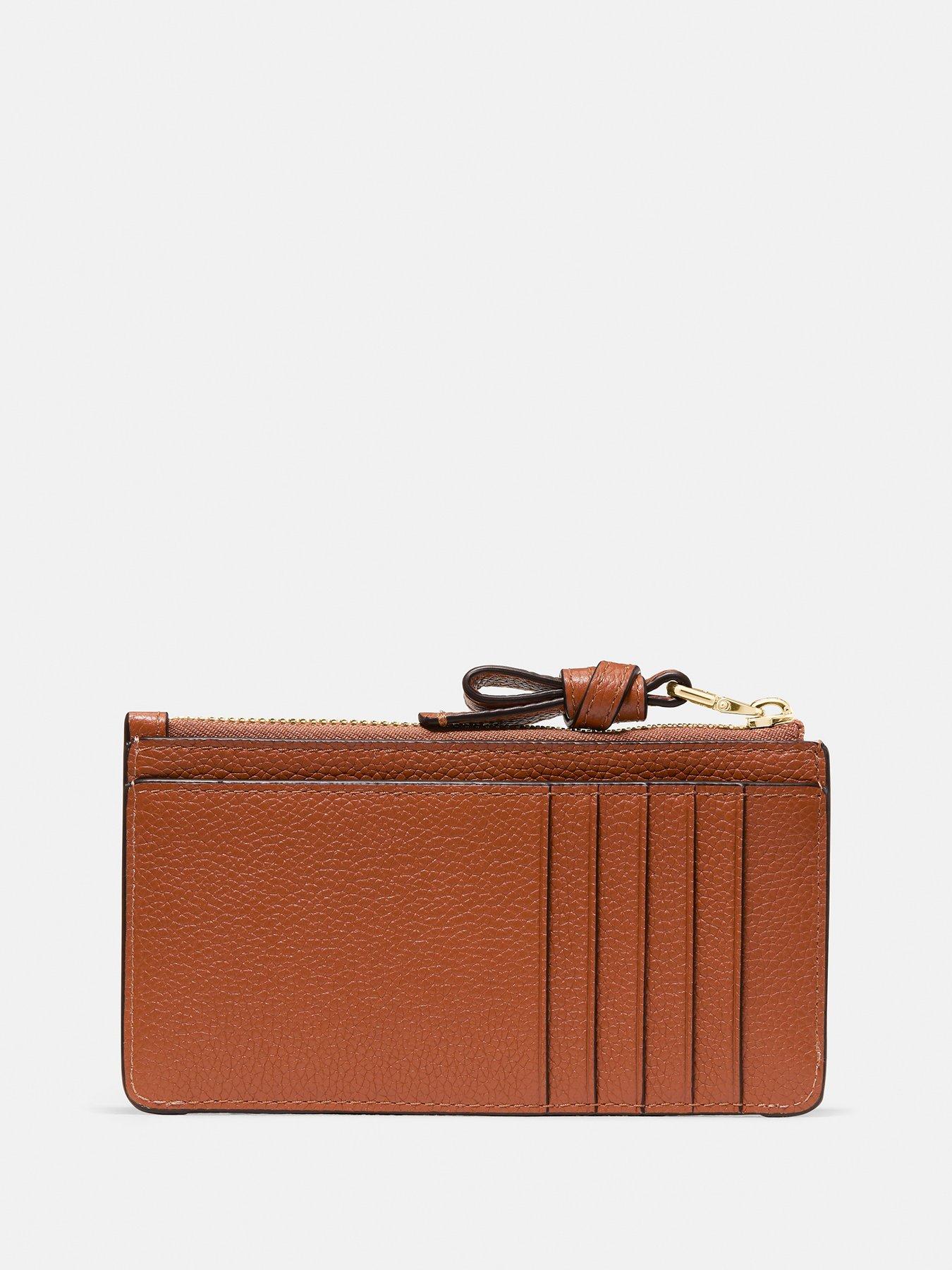 Image 2 of 5 of Kate Spade New York Loop Pebbled Leather Zip Card Case - Beige