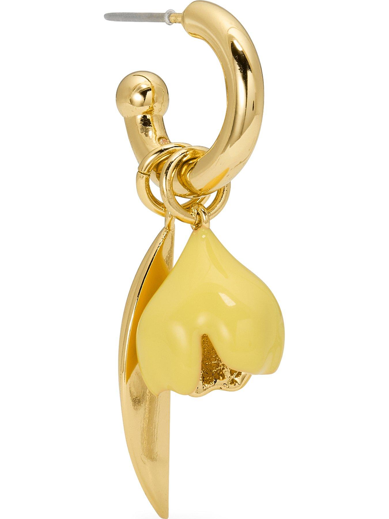 Image 3 of 3 of Kate Spade New York Golden Bloom Drop Earrings - Yellow