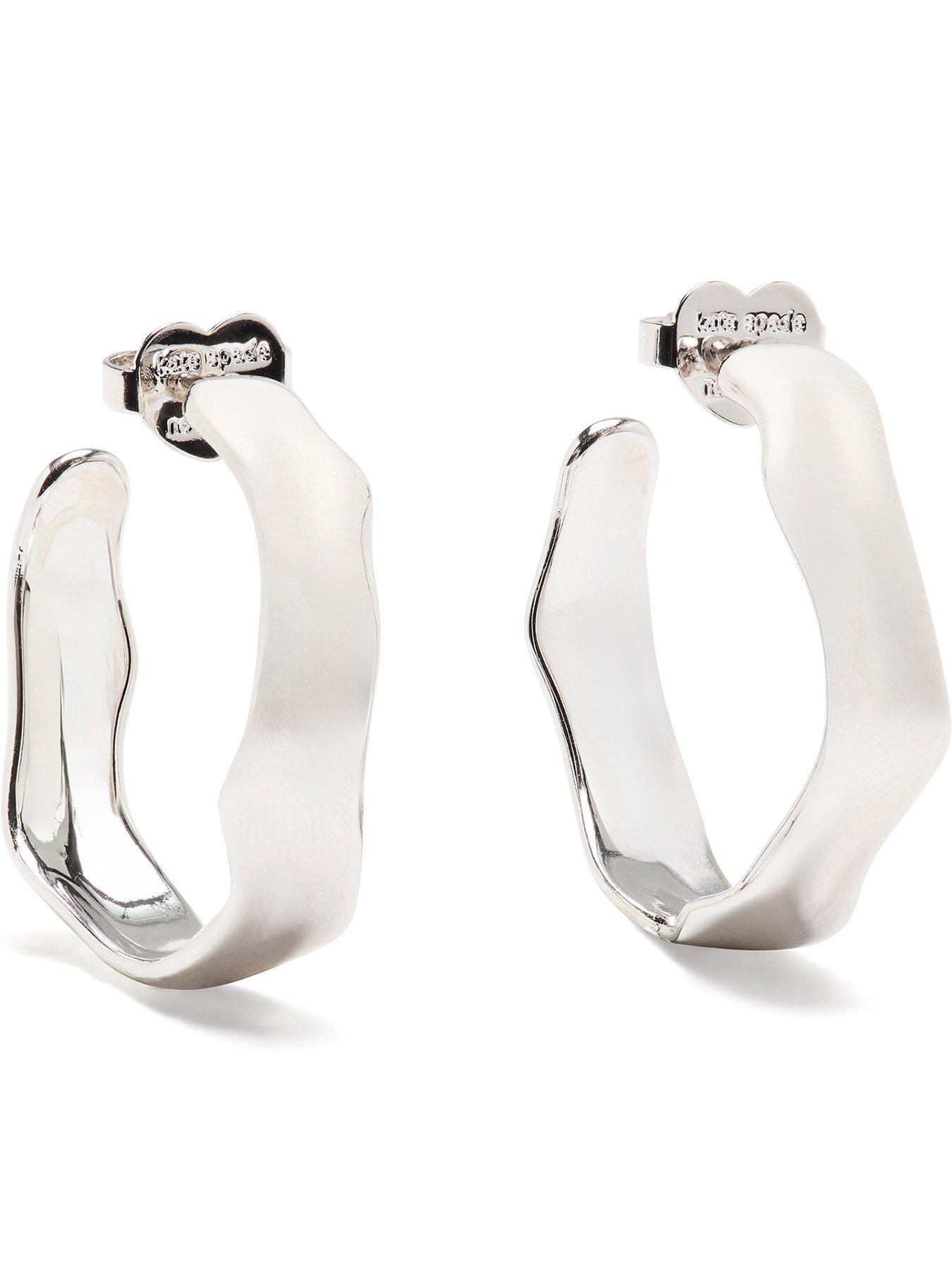 Image 1 of 3 of Kate Spade New York Molten Hoops - Silver