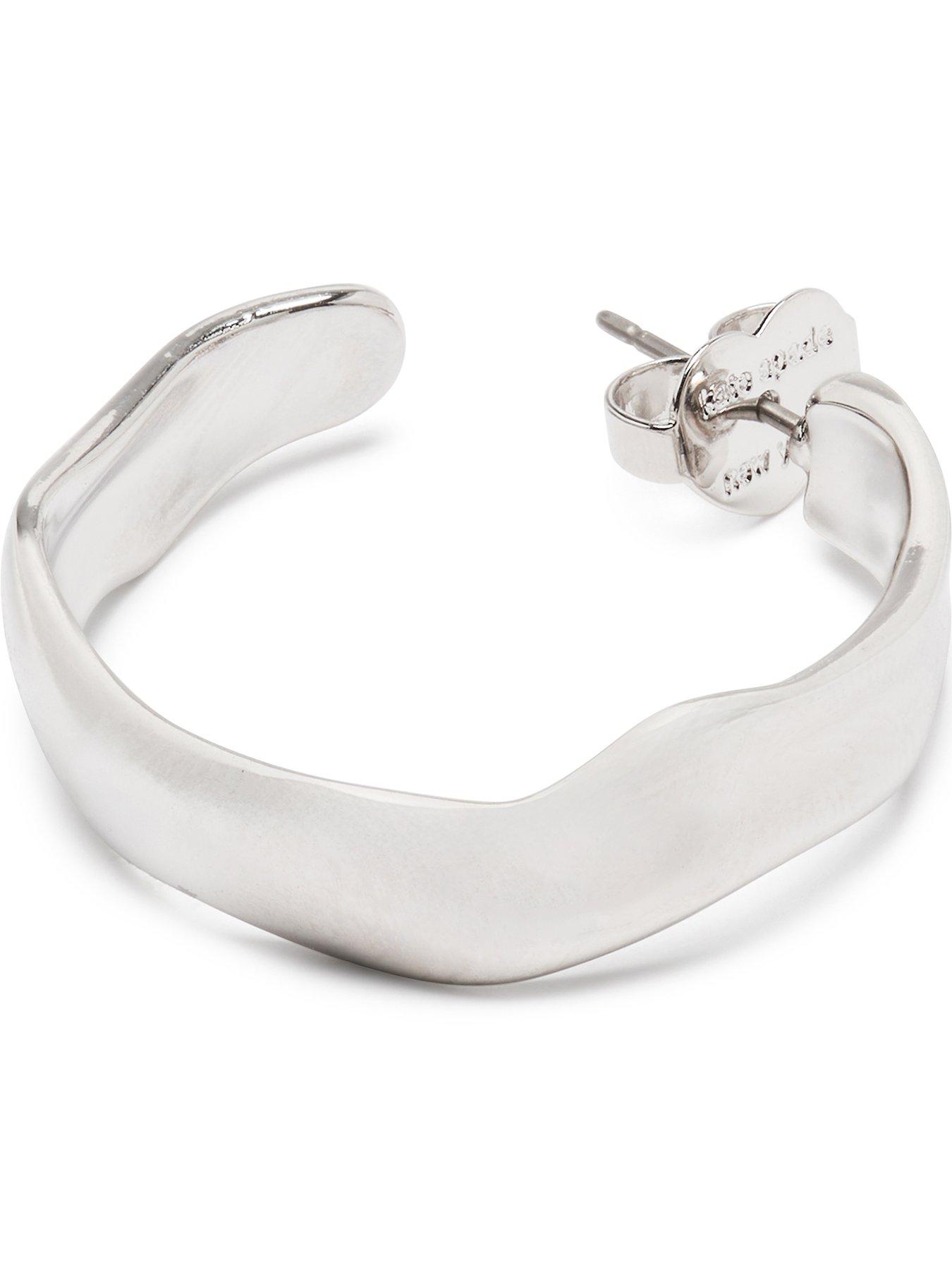 Image 3 of 3 of Kate Spade New York Molten Hoops - Silver