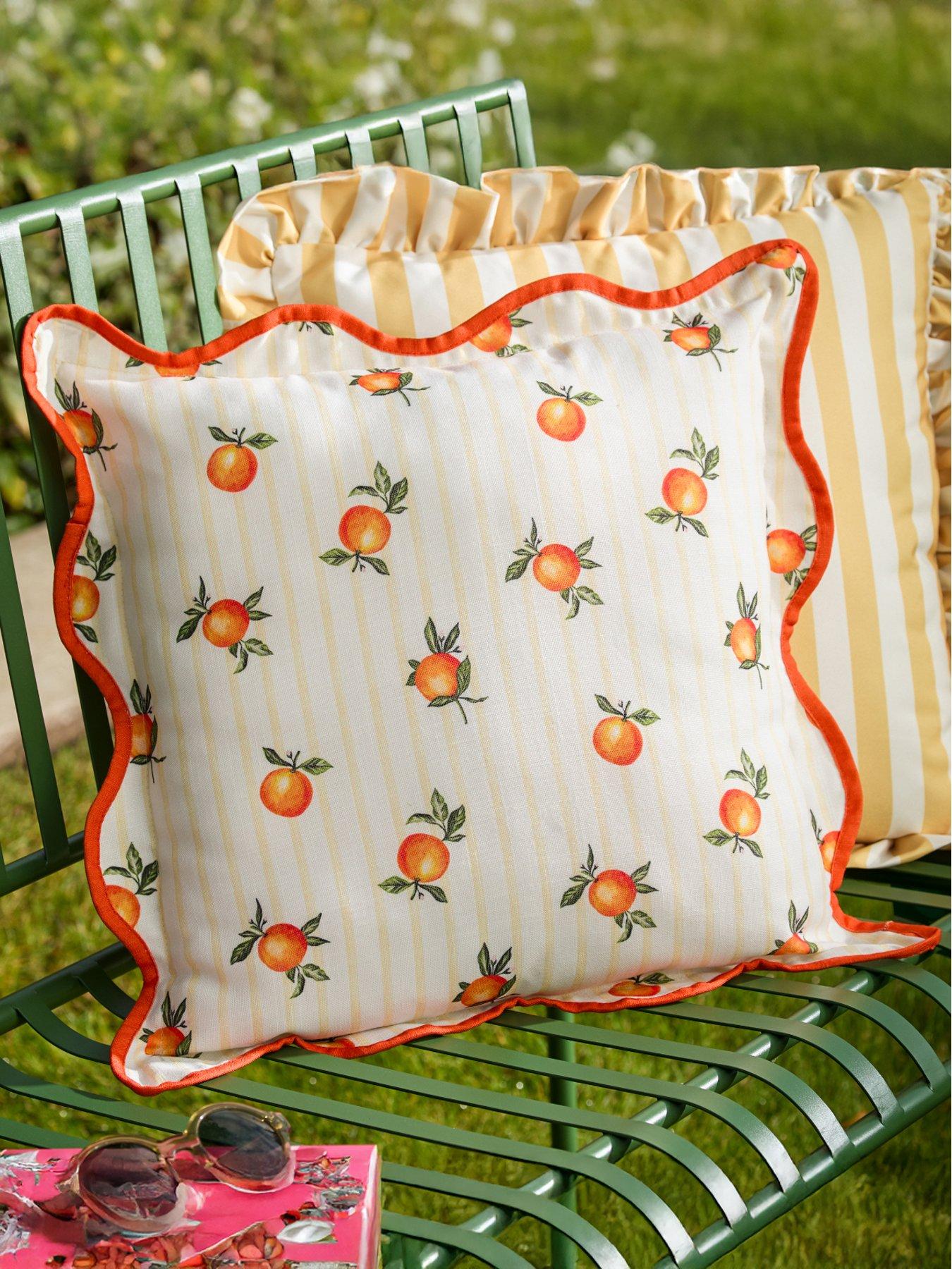 Furn Fruits Oranges 45X45 Outdoor Polyester Cushion Yellow