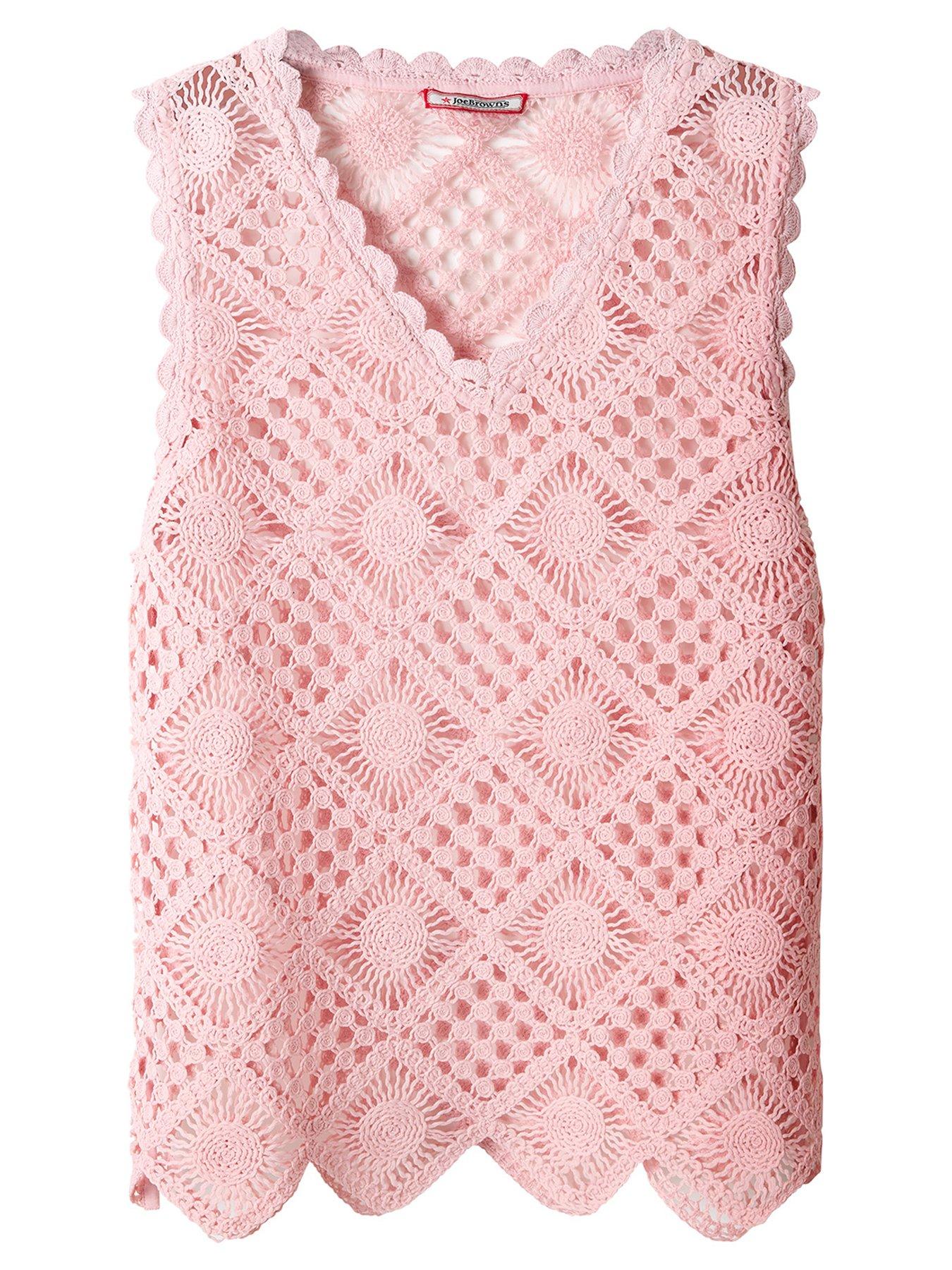 Image 5 of 5 of Joe Browns Liliana Crochet Vest Top - Pink