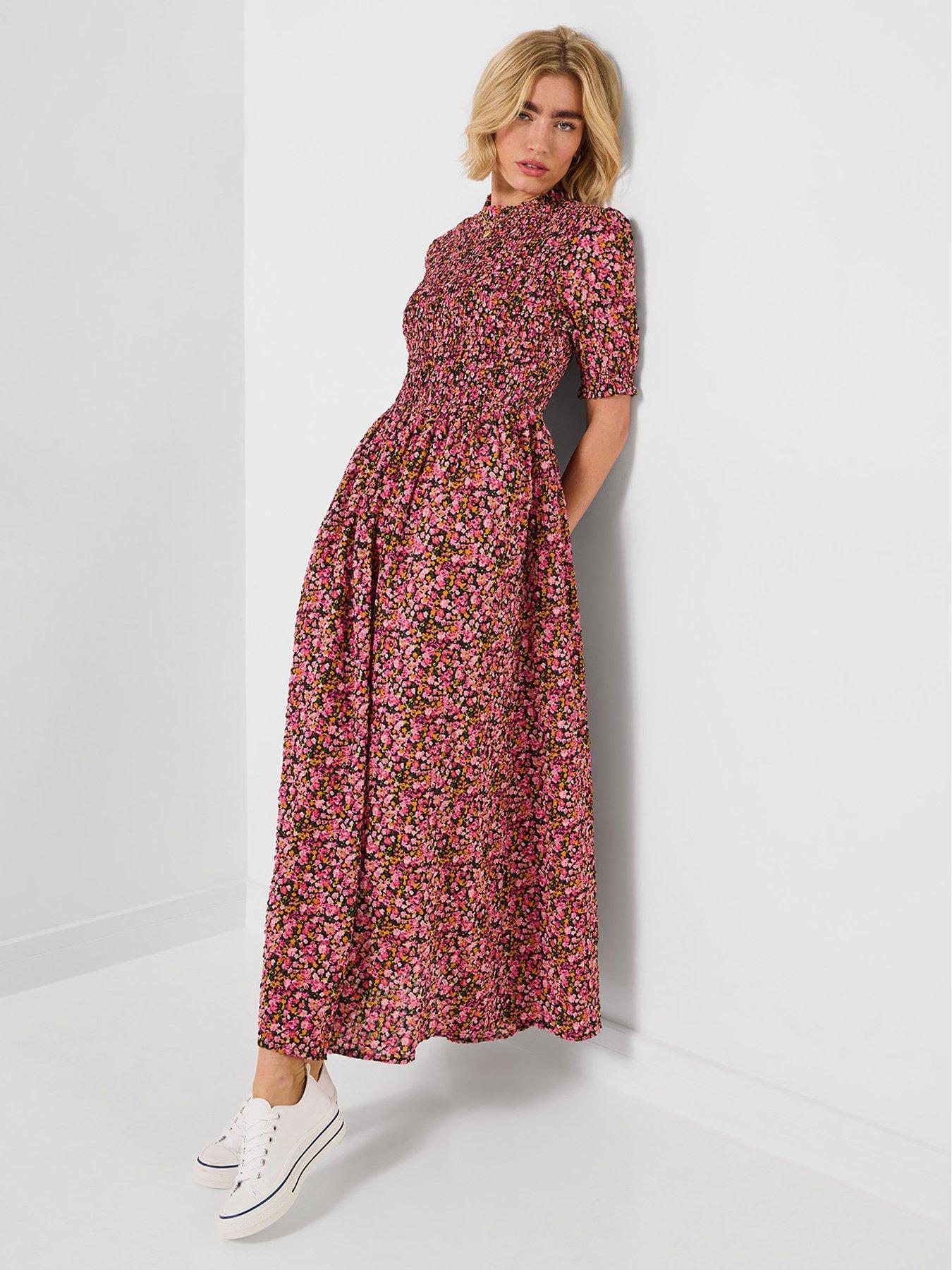 Joe Browns Jasmine Shirred Bodice Dress - Pink