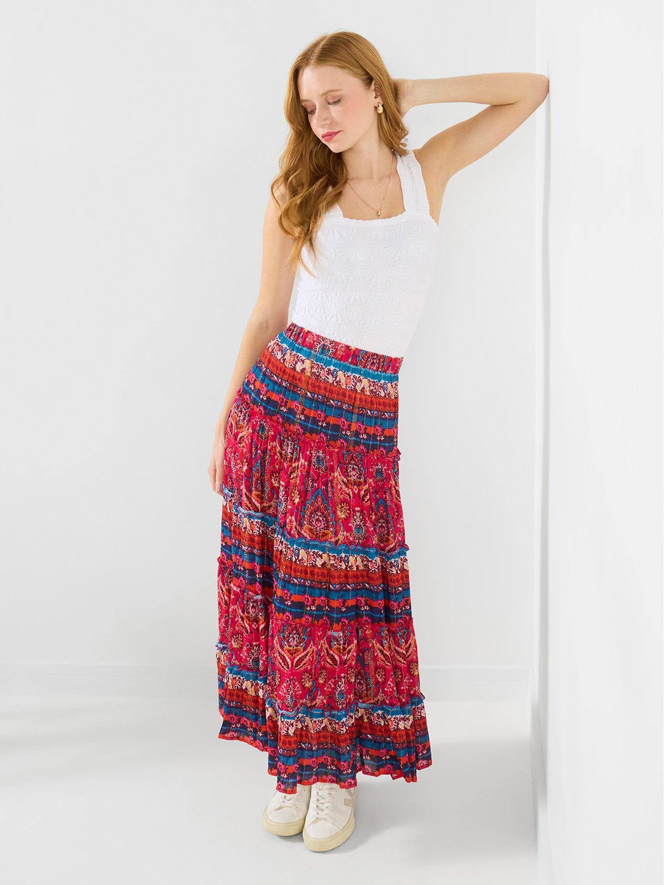 Joe Browns Valentina Maxi Boho Skirt - Pink