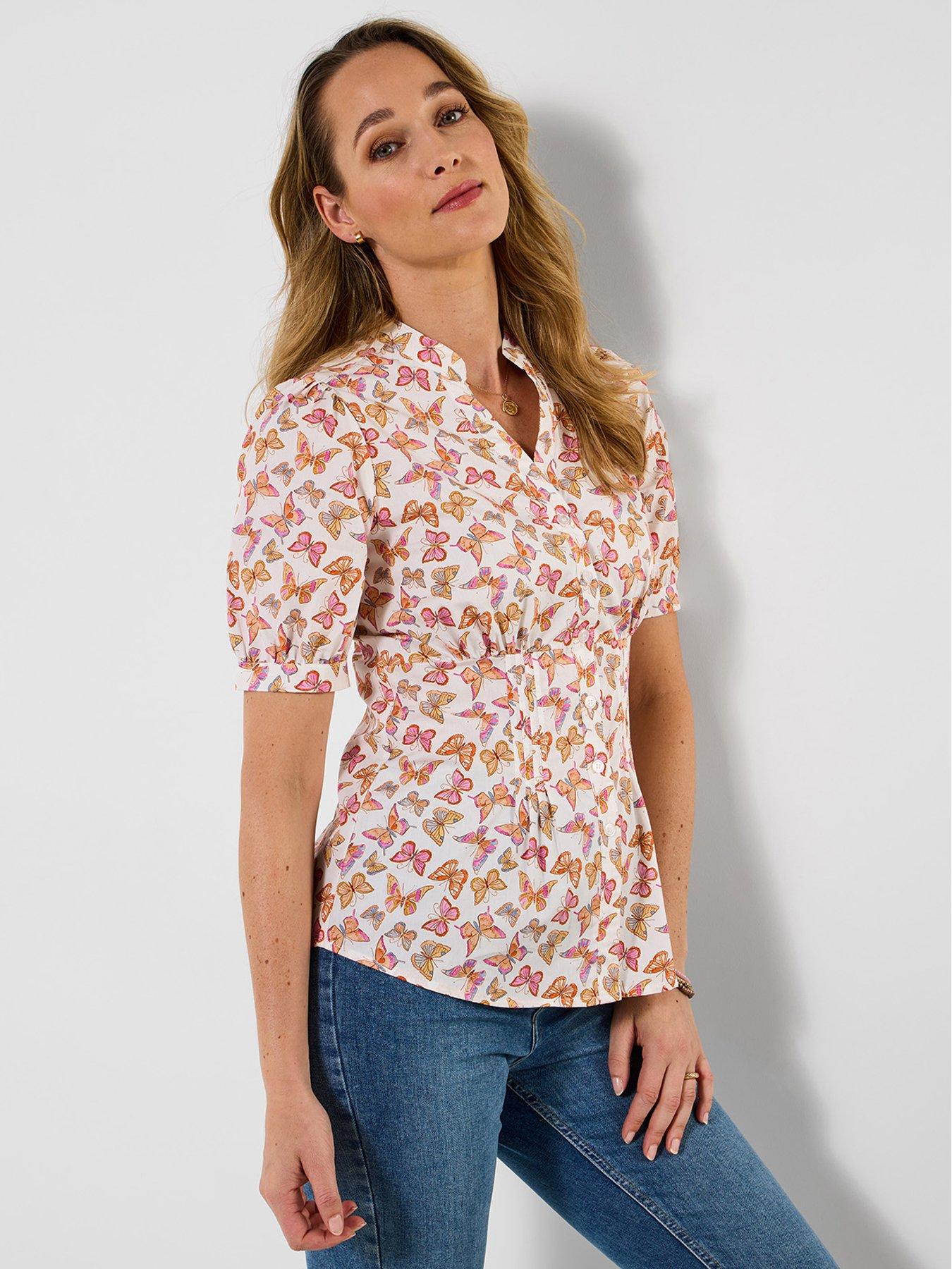 Joe Browns Beautiful Butterfly Blouse - White