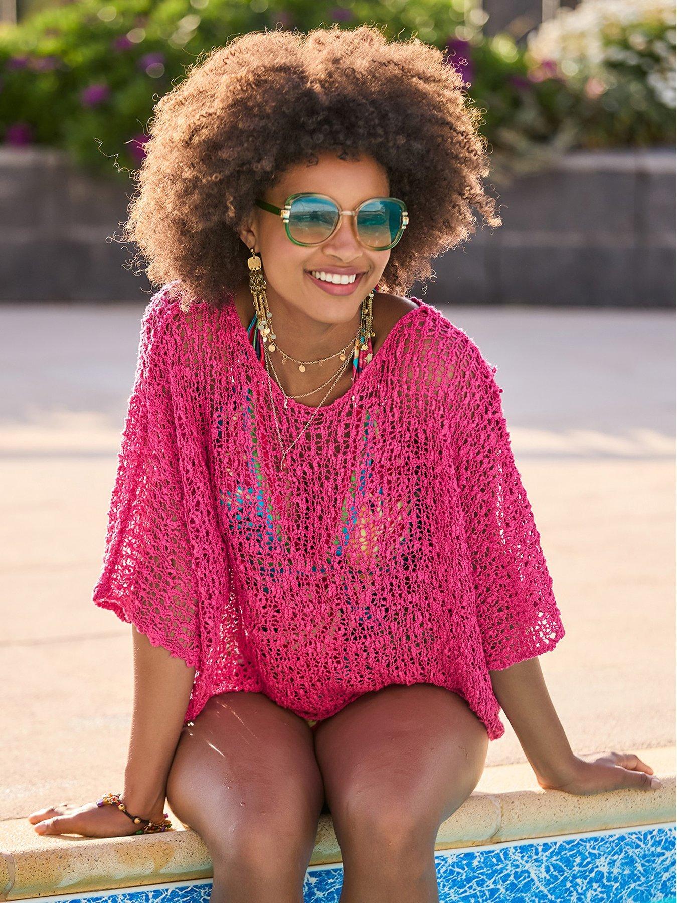 Joe Browns Breezy Popcorn Cover Up - Pink