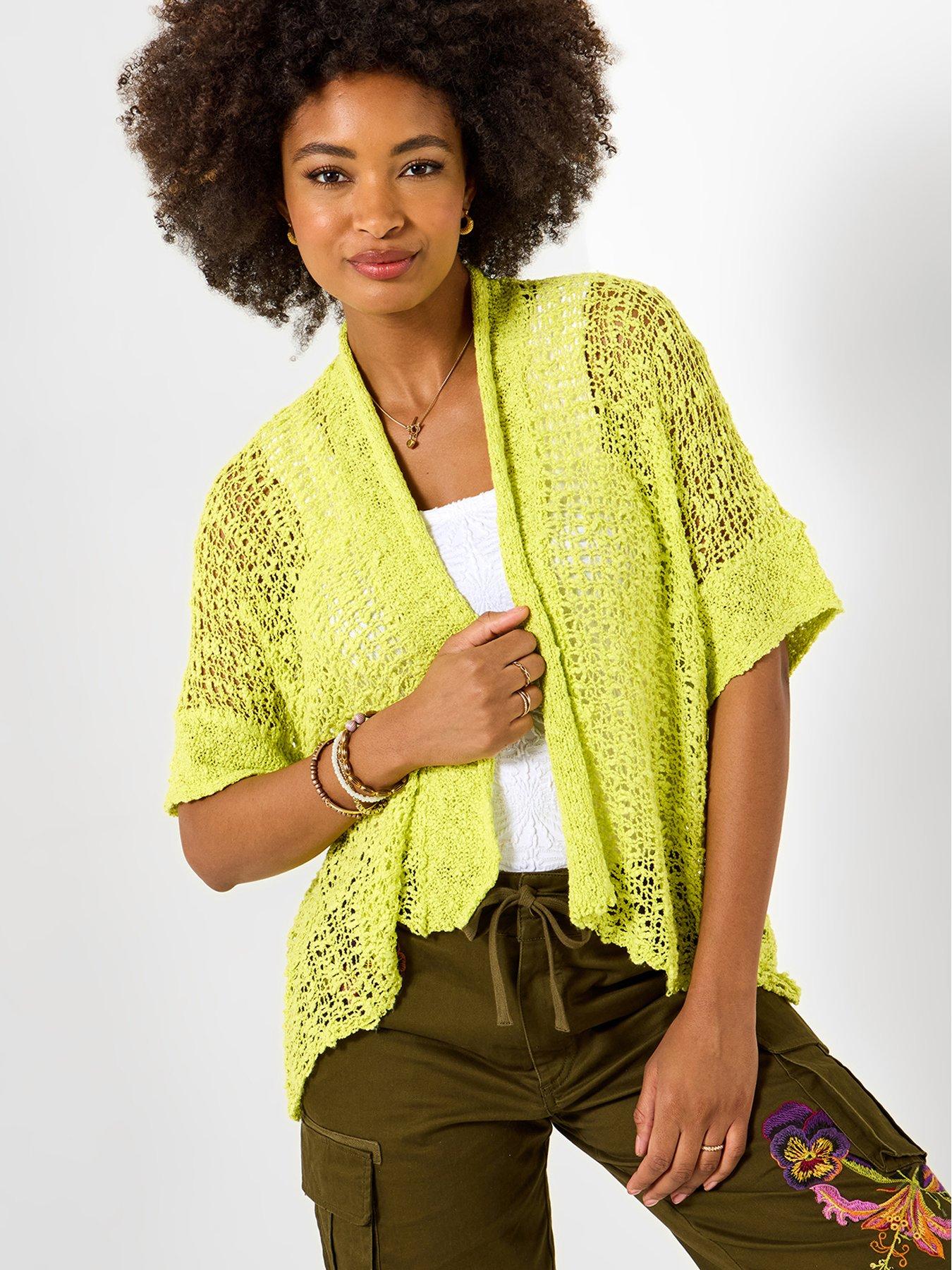 Image 1 of 5 of Joe Browns Edge To Edge Popcorn Cardigan - Green