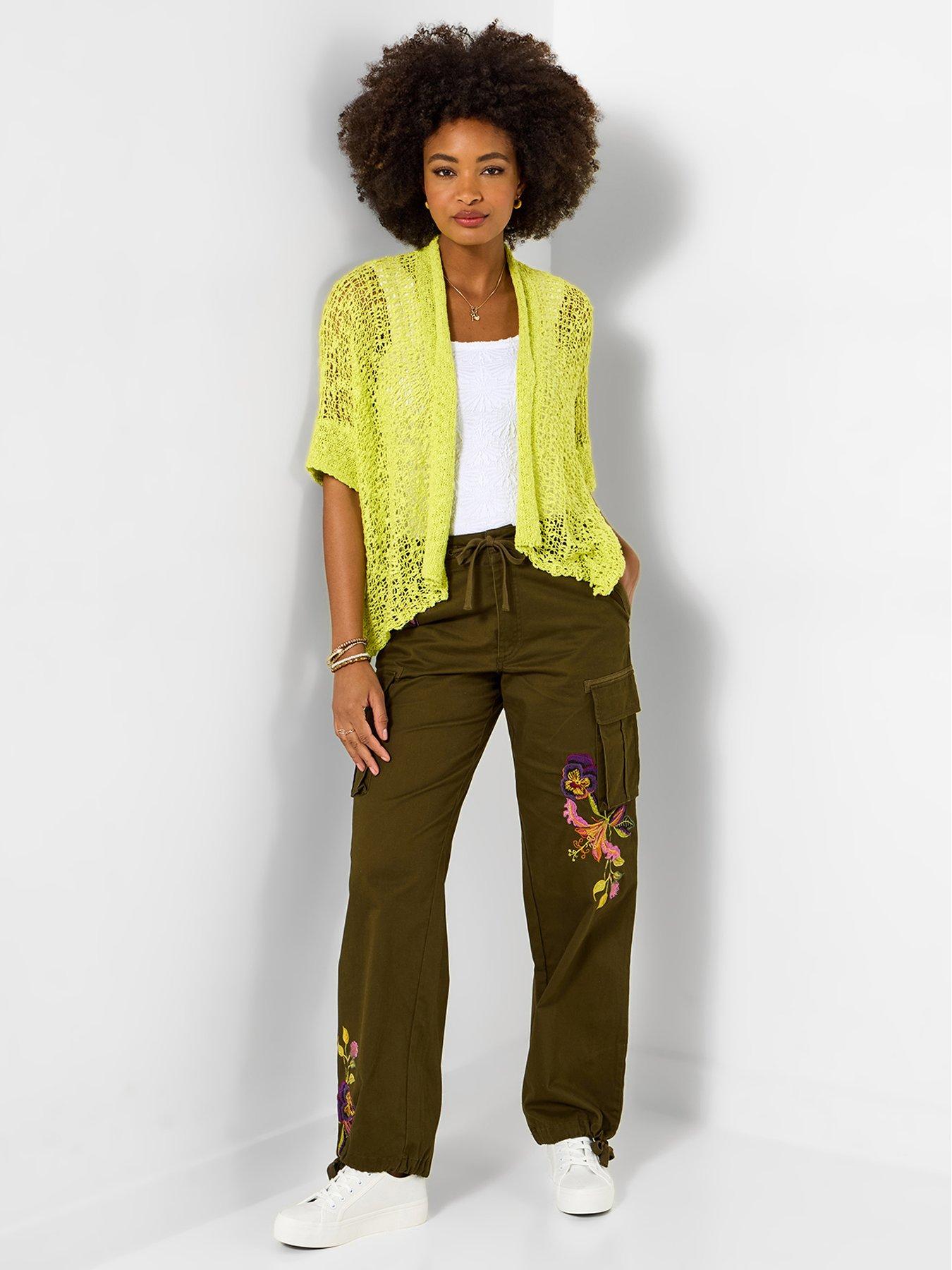 Image 2 of 5 of Joe Browns Edge To Edge Popcorn Cardigan - Green