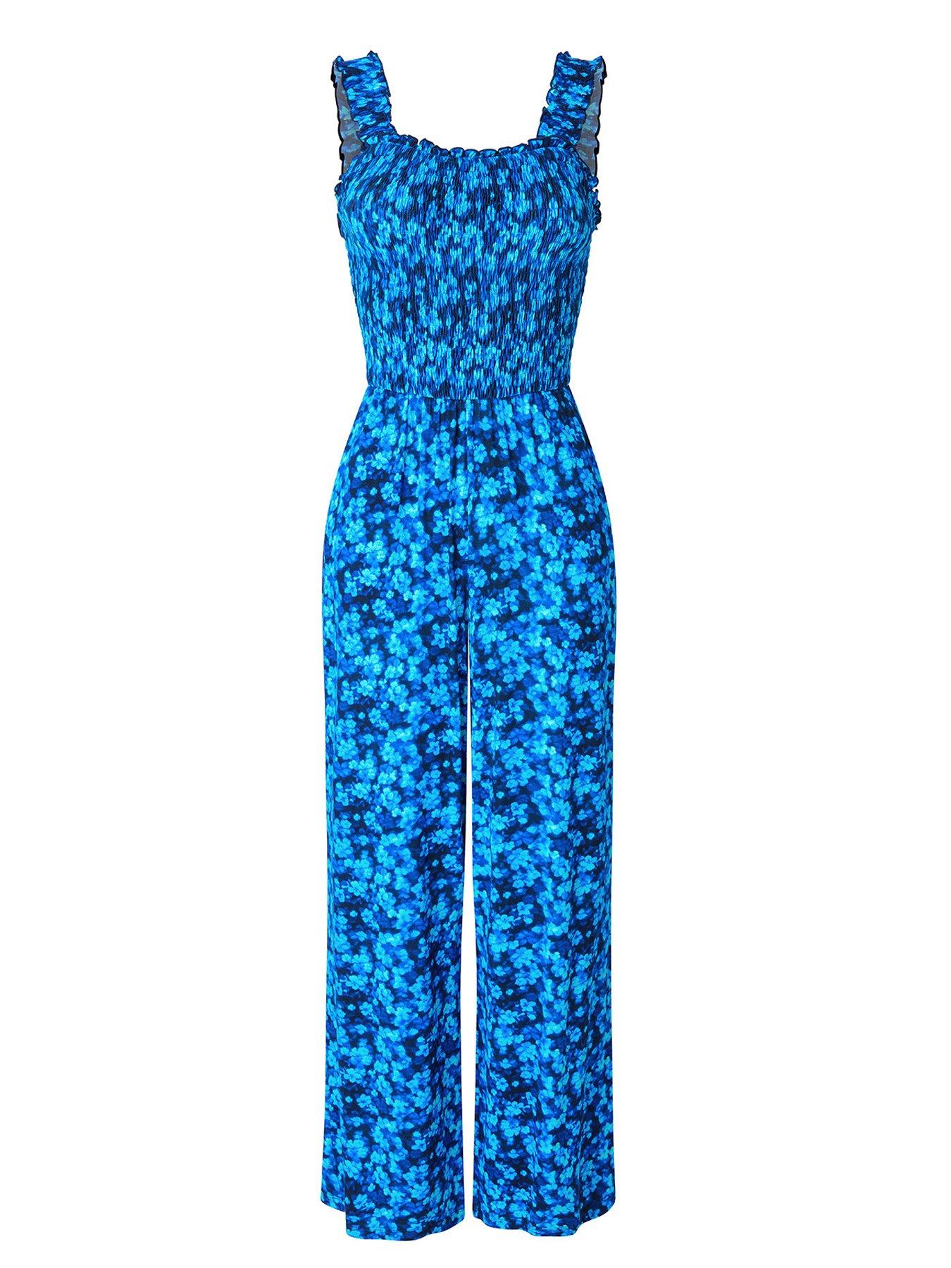 Image 5 of 5 of Joe Browns Fabulous Floral Jersey Jumpsuit - Blue