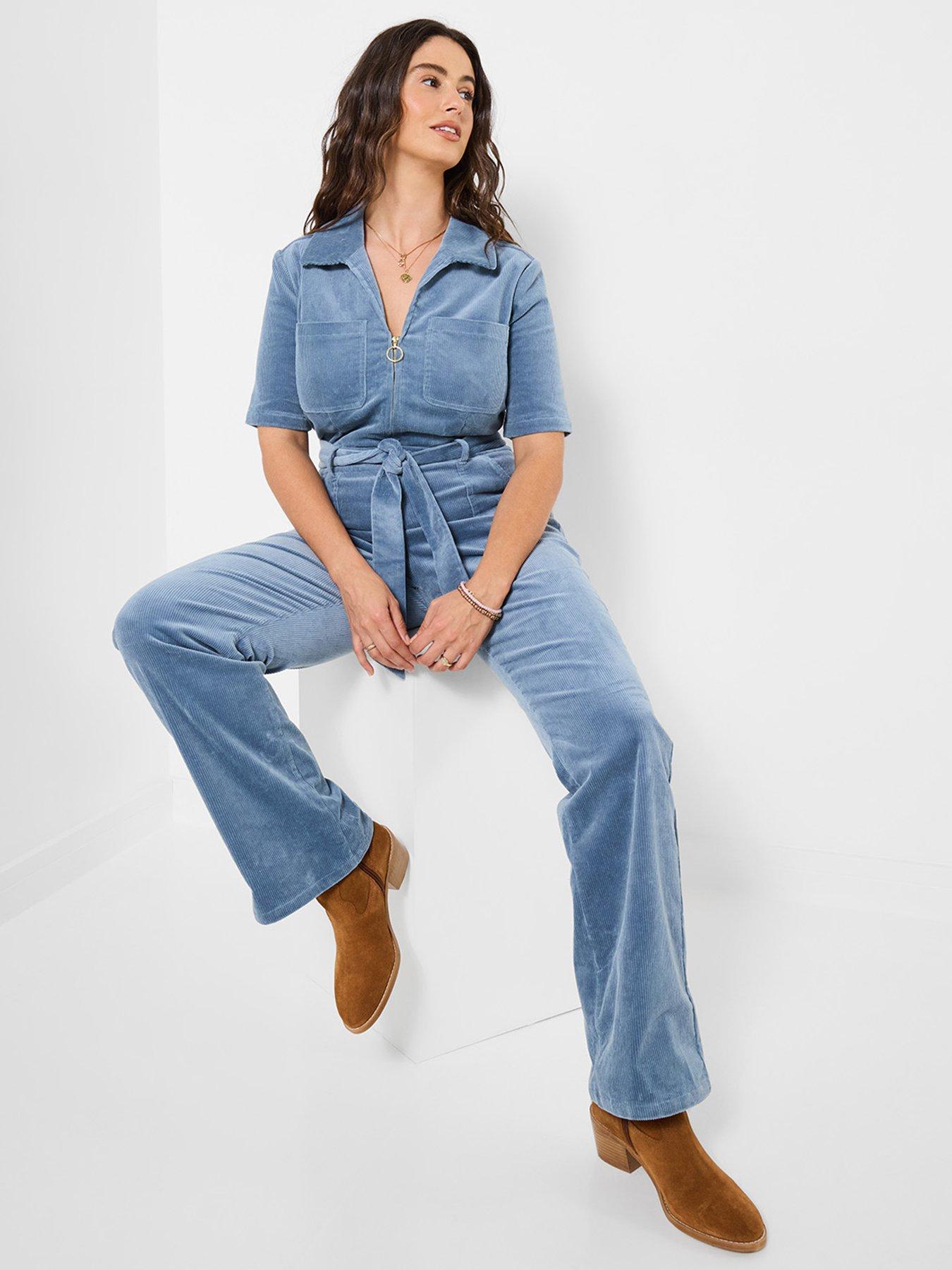Image 4 of 6 of Joe Browns Pixie Stretch Cord Jumpsuit - Blue