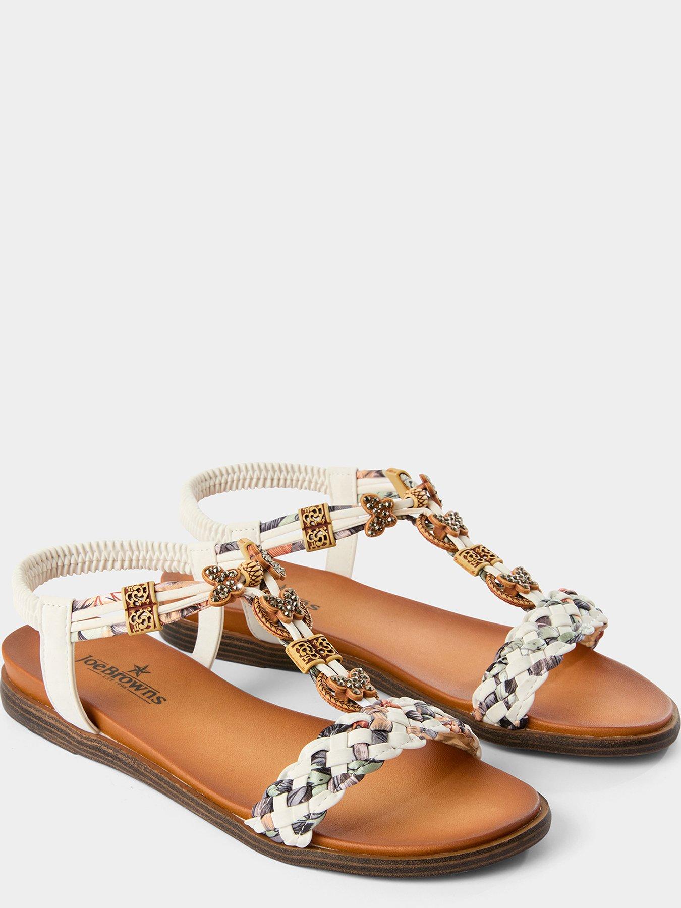  image of joe-browns-hot-spell-boho-sandals-white