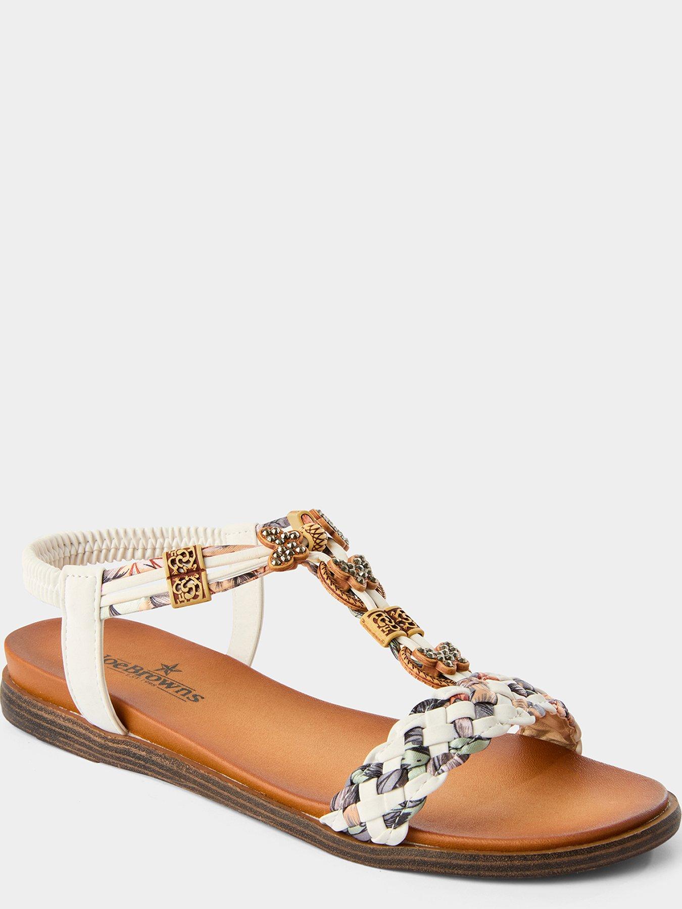  image of joe-browns-hot-spell-boho-sandals-white