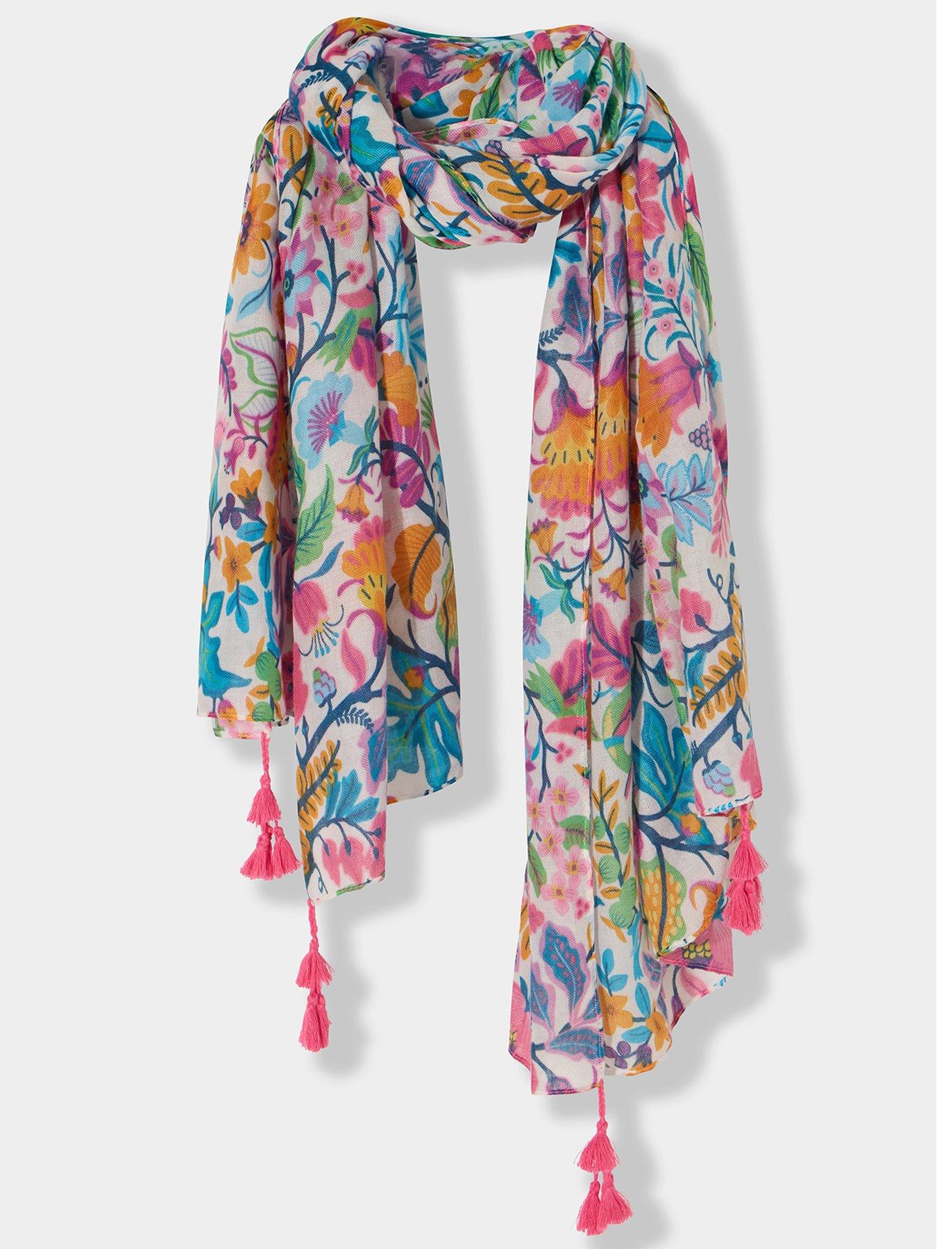 Image 3 of 3 of Joe Browns Enchanted Garden Tassel Scarf - Multi