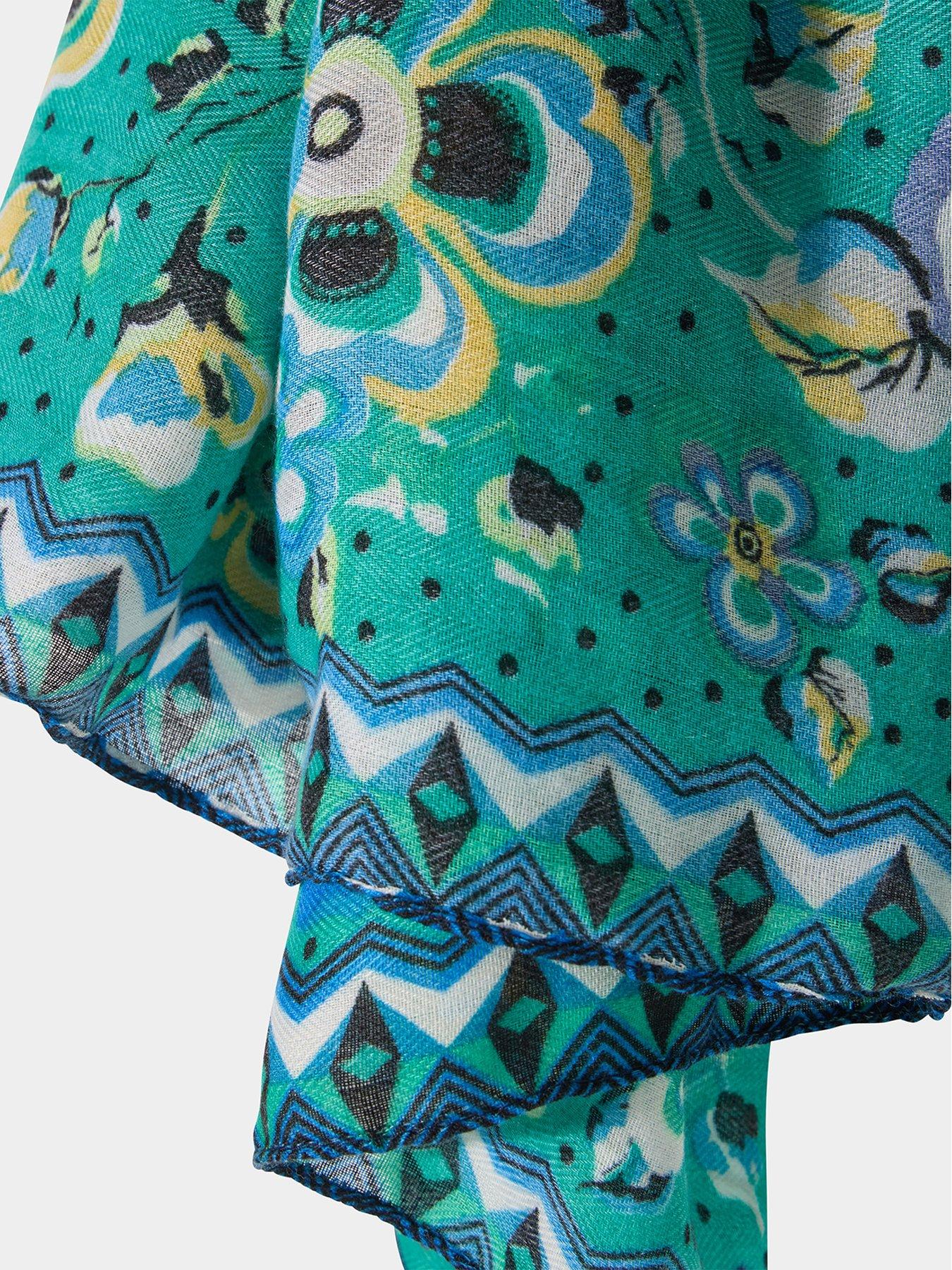  image of joe-browns-green-tassel-scarf-multi