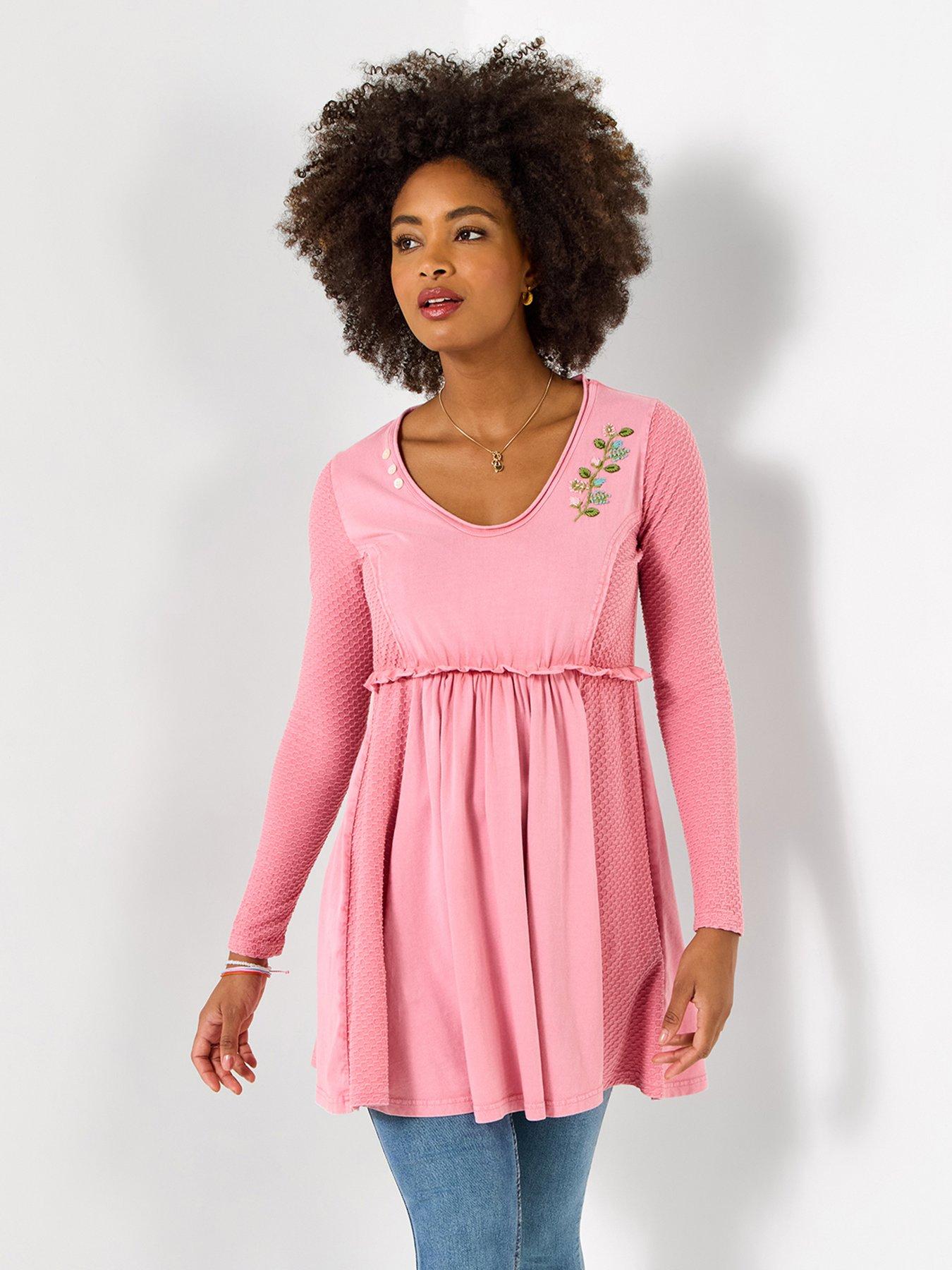 Joe Browns Pretty as a Picture Jersey Tunic Top - Pink