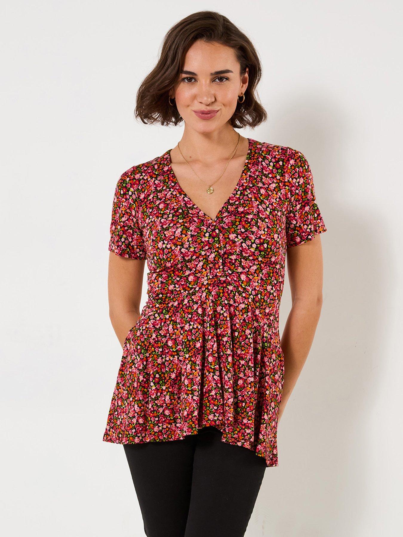 Image 4 of 5 of Joe Browns Diana Ditsy Jersey Tunic Top - Red