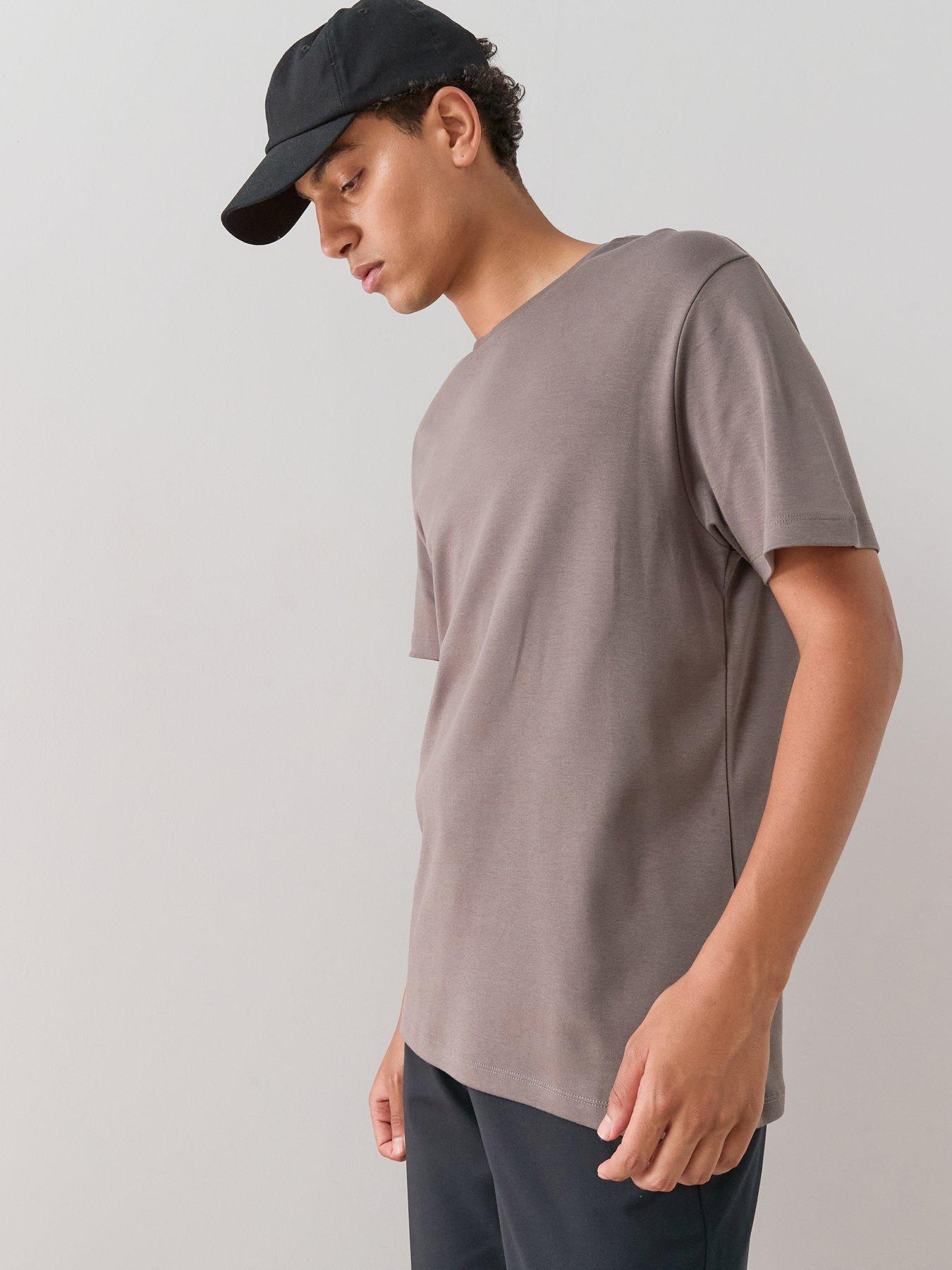 The Very Collection Pure Cotton Smart Slim Fit Cotton T-Shirt - Grey