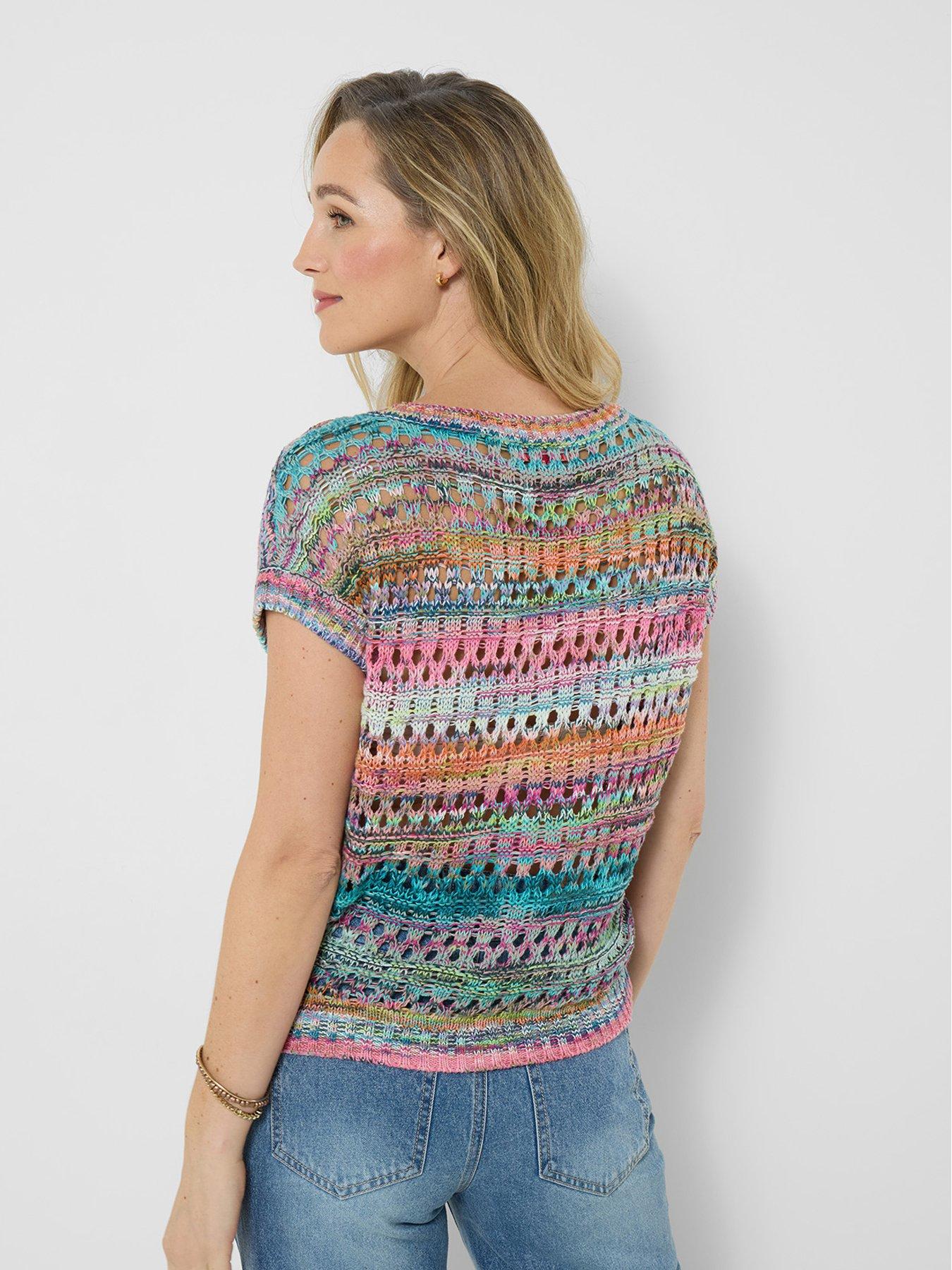 Image 2 of 5 of Joe Browns Clara Open Knit Sleeveless Jumper - Multi