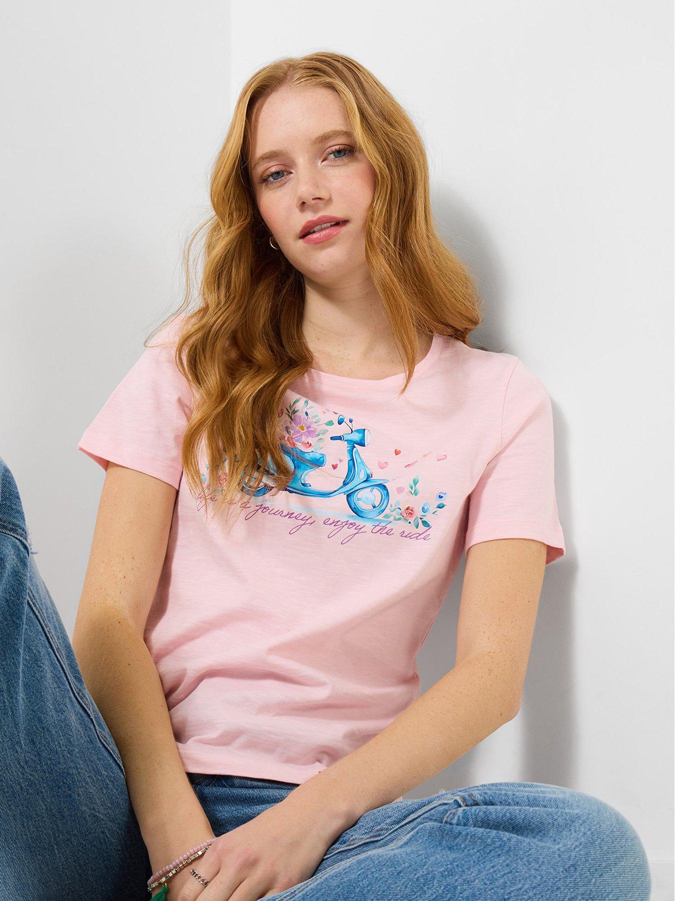 Joe Browns Life Is A Journey Graphic T-Shirt - Pink