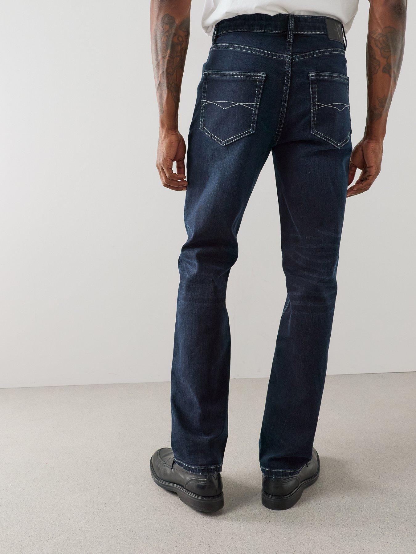 Image 2 of 7 of The Very Collection Straight Fit Jeans With Stretch - Dark Blue